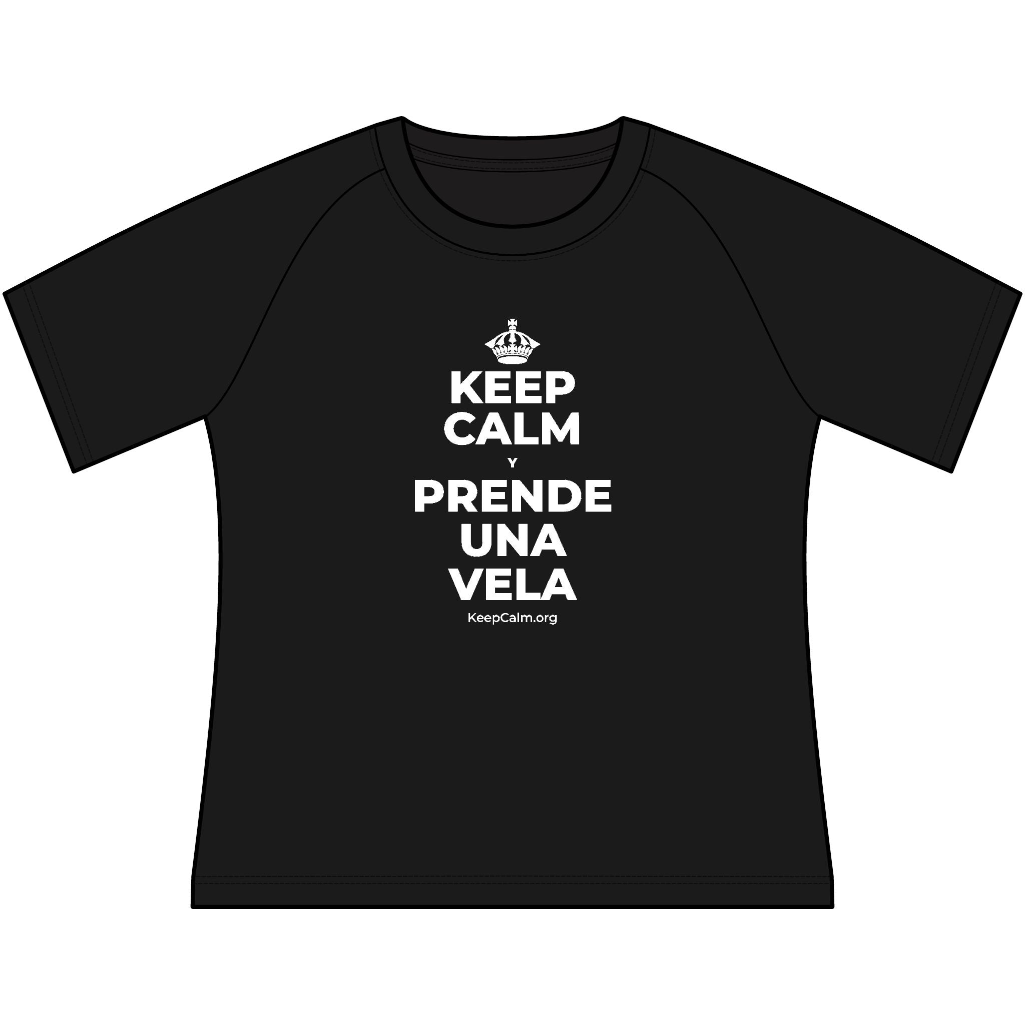 KEEP CALM Y PRENDE UNA VELA Women's Raglan Tee