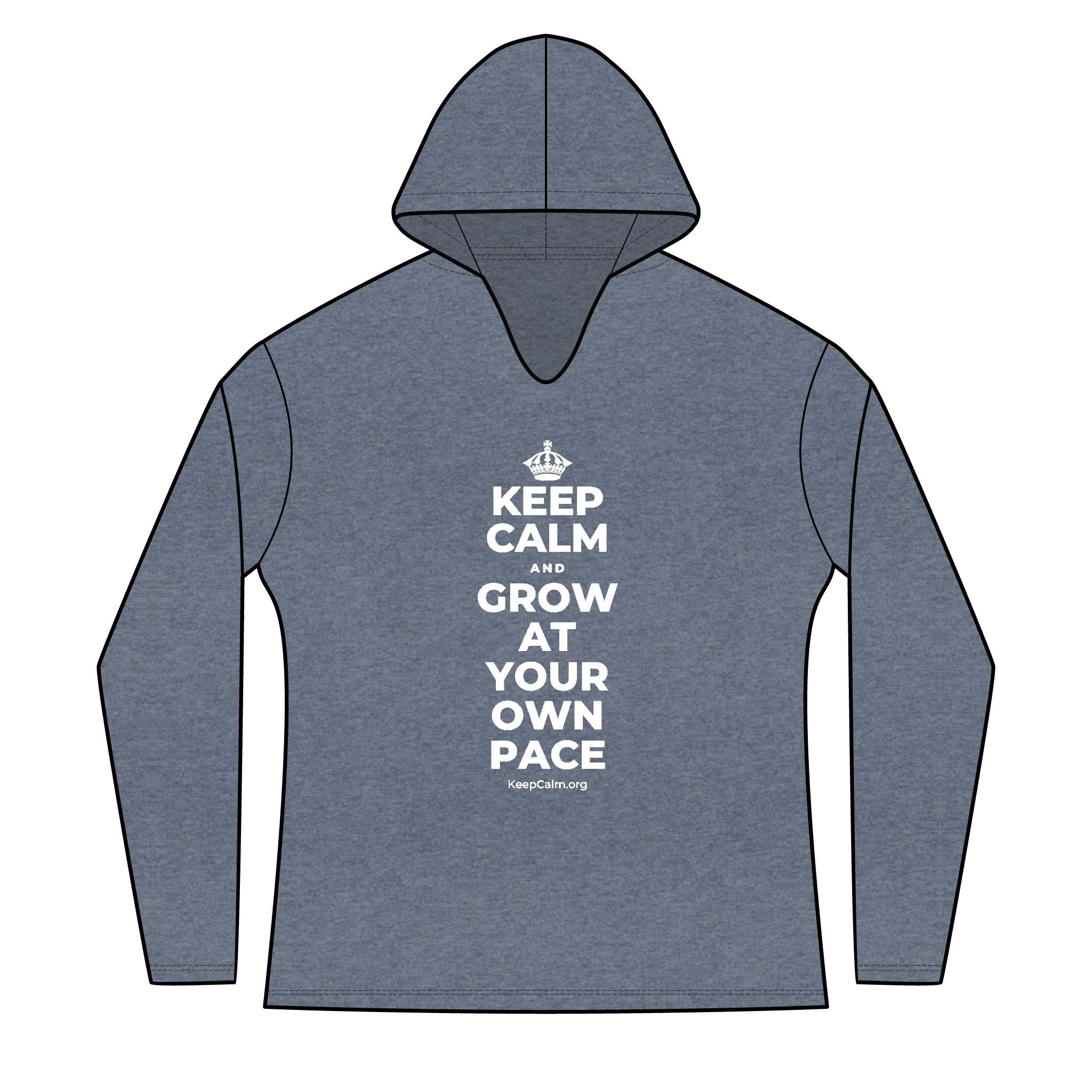 KEEP CALM AND GROW AT YOUR OWN PACE Women's Long Sleeve Hoodie