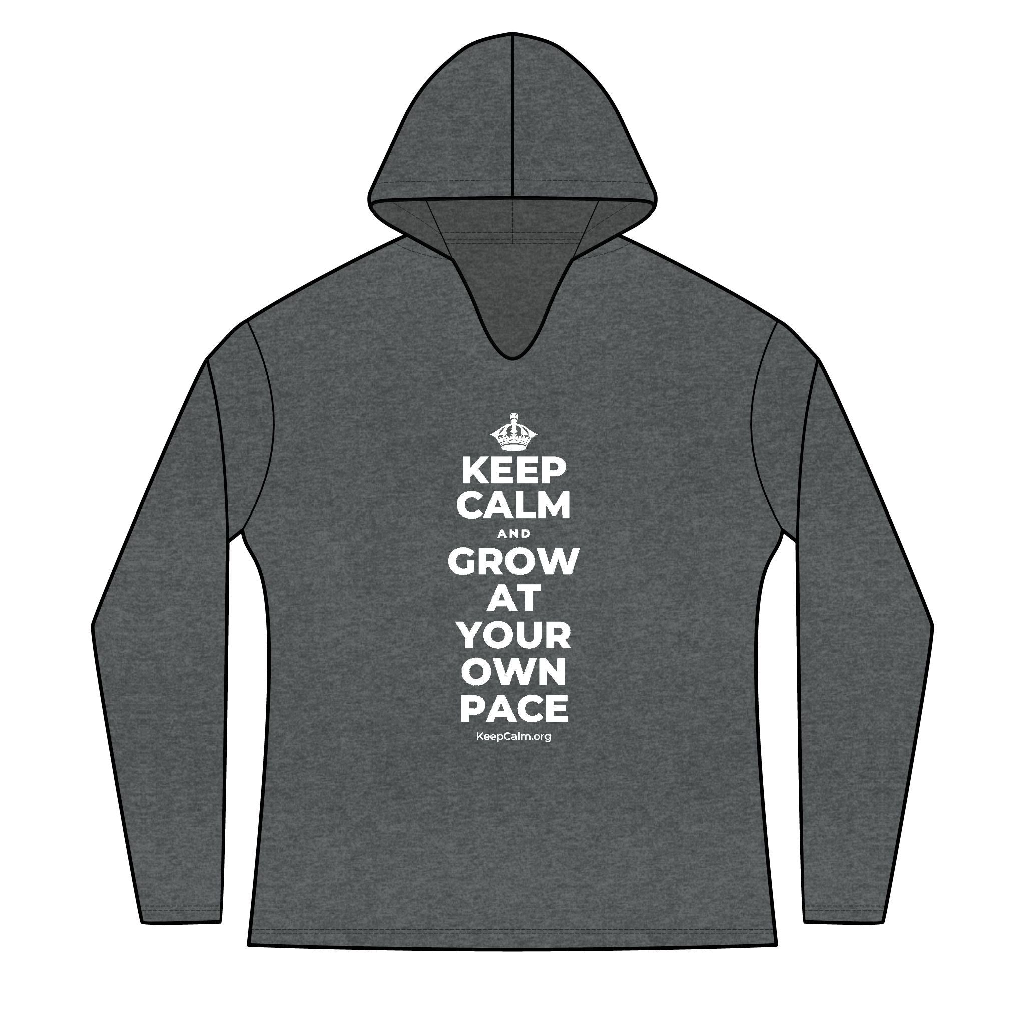 KEEP CALM AND GROW AT YOUR OWN PACE Women's Long Sleeve Hoodie