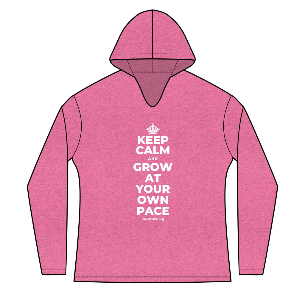 KEEP CALM AND GROW AT YOUR OWN PACE Women's Long Sleeve Hoodie