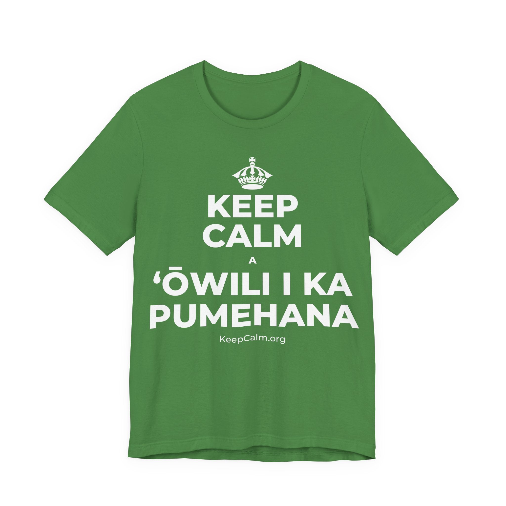 KEEP CALM A ʻŌWILI I KA PUMEHANA T-Shirt (Baby Blue–Silver)