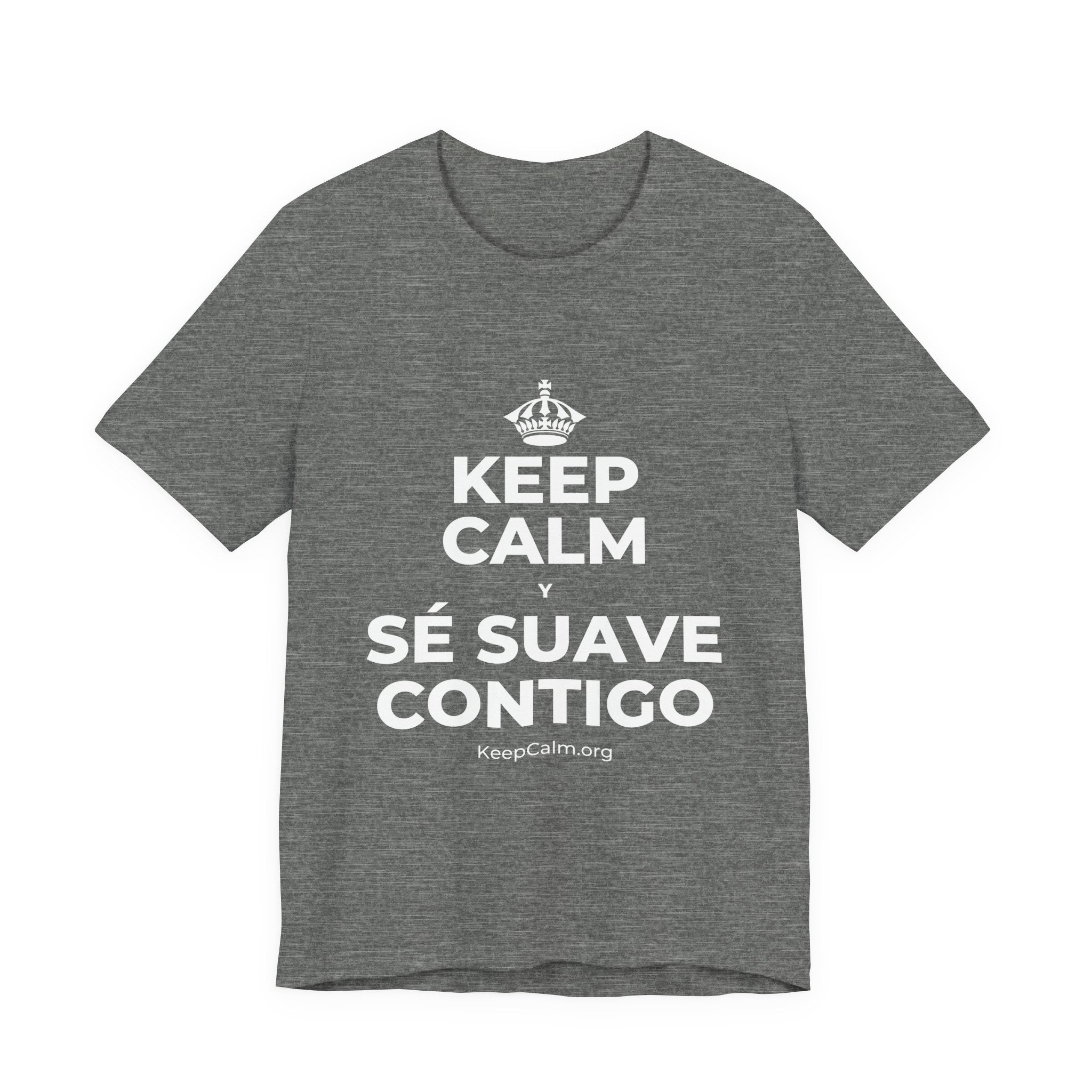 KEEP CALM Y SÉ SUAVE CONTIGO T-Shirt (Baby Blue–Silver)