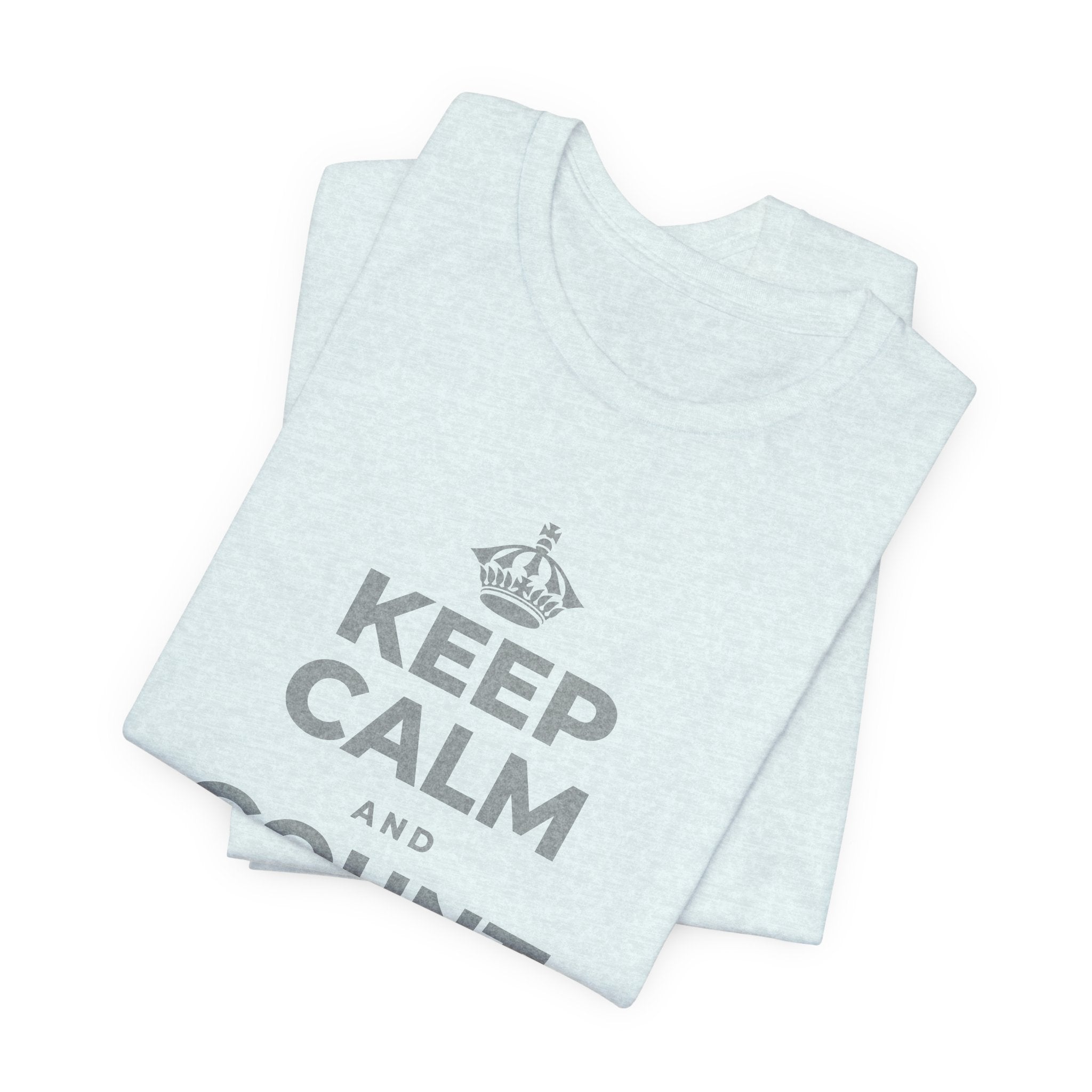 KEEP CALM AND COUNT YOUR WINS T-Shirt (Soft Cream–Heather Mauve)