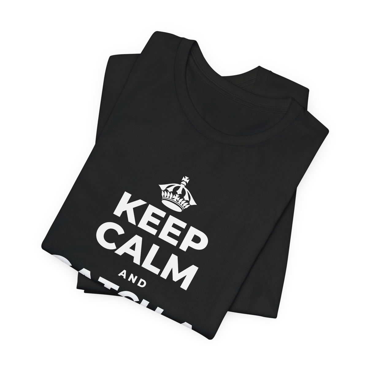 KEEP CALM AND CATCH A SEA BREEZE T-Shirt (White–Asphalt)
