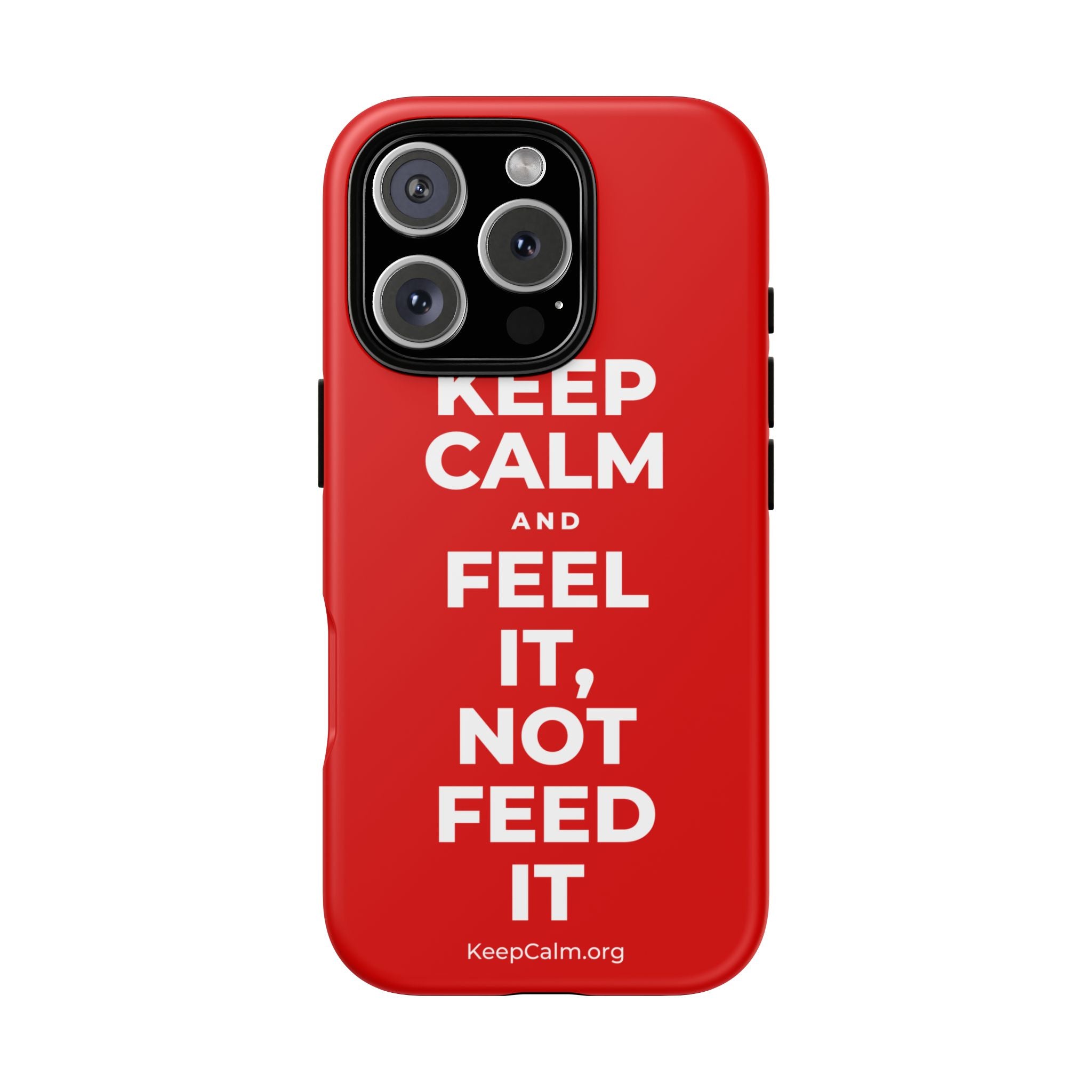 KEEP CALM AND FEEL IT, NOT FEED IT Phone Case