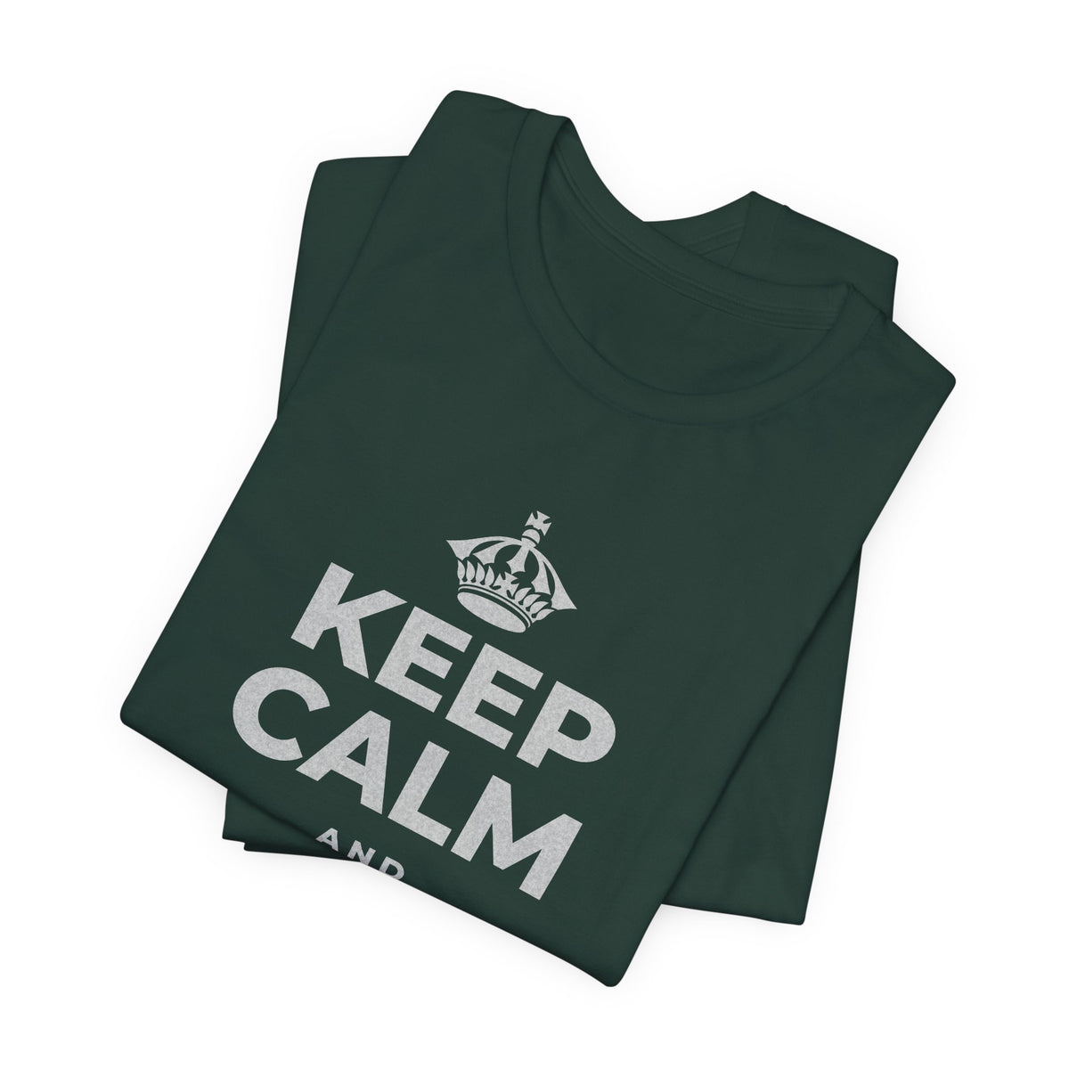 KEEP CALM AND PUT IT DOWN T-Shirt (White–Asphalt)