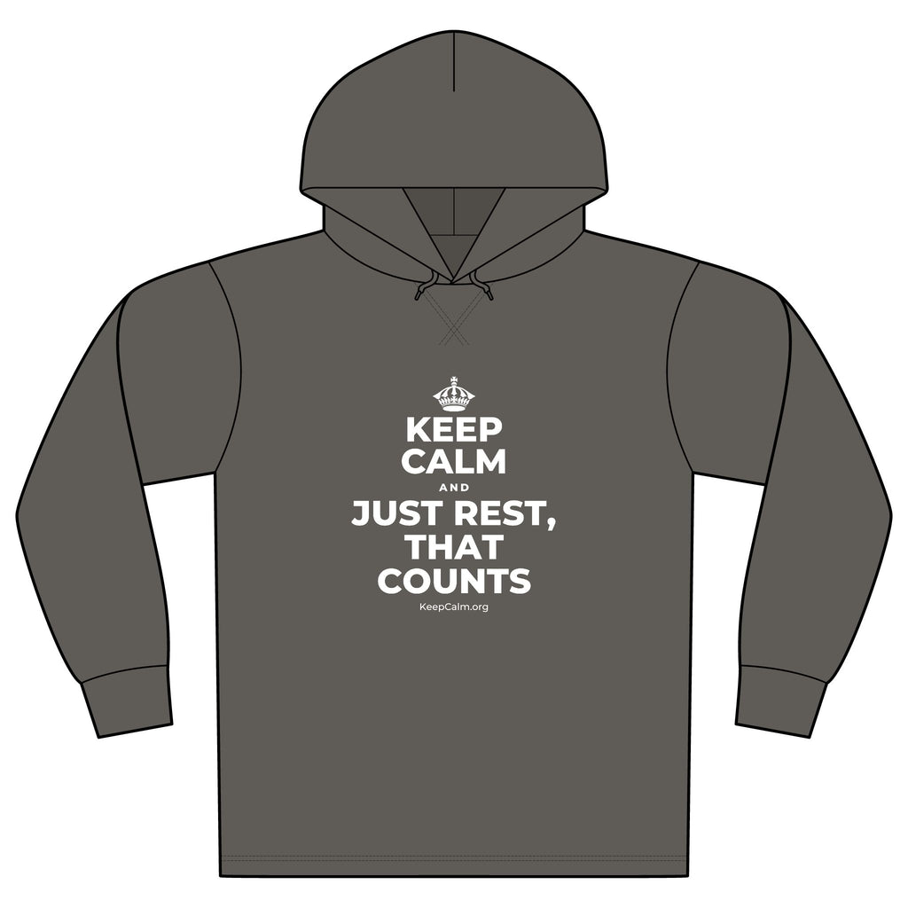 KEEP CALM AND JUST REST, THAT COUNTS Organic Hoodie Tee
