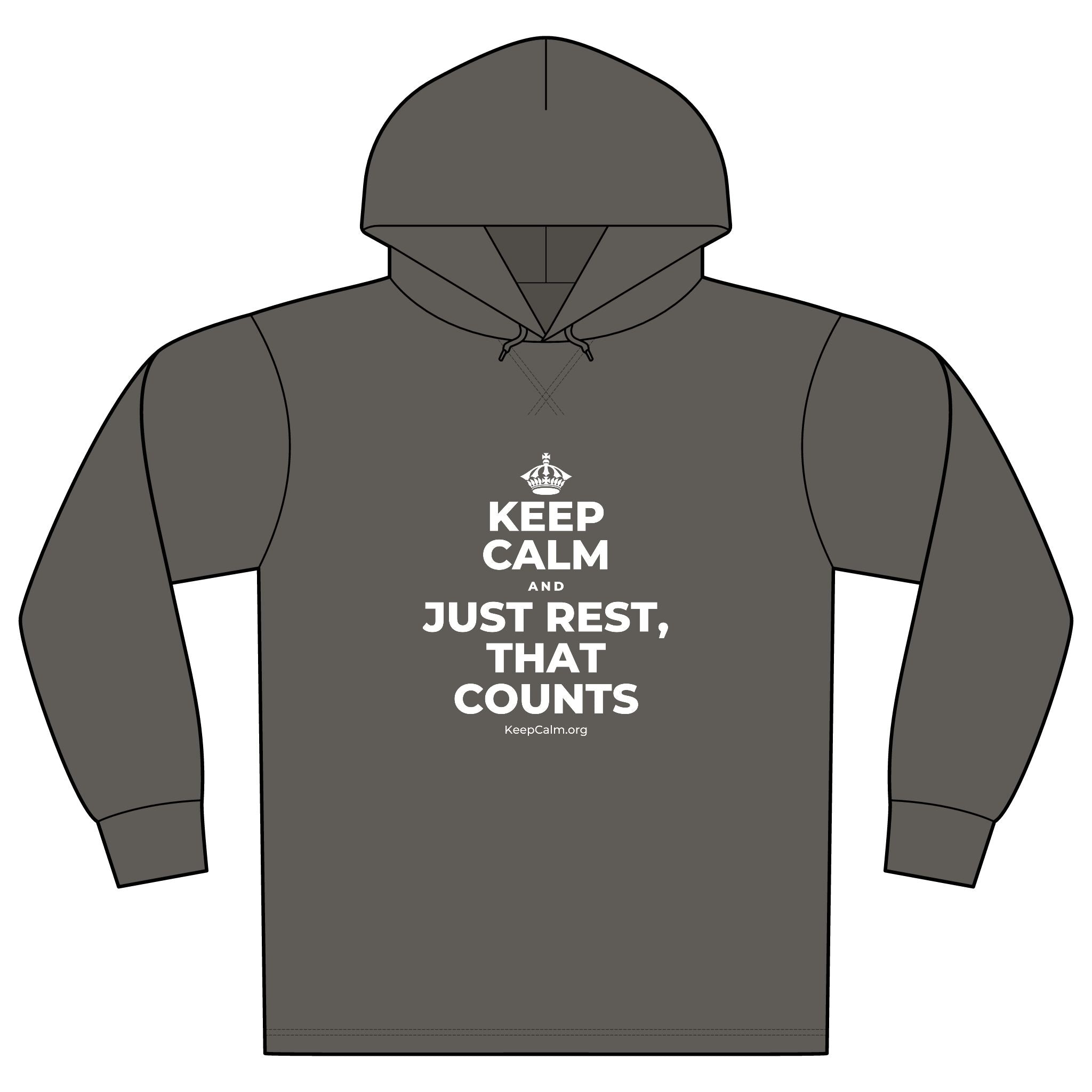 KEEP CALM AND JUST REST, THAT COUNTS Organic Hoodie Tee