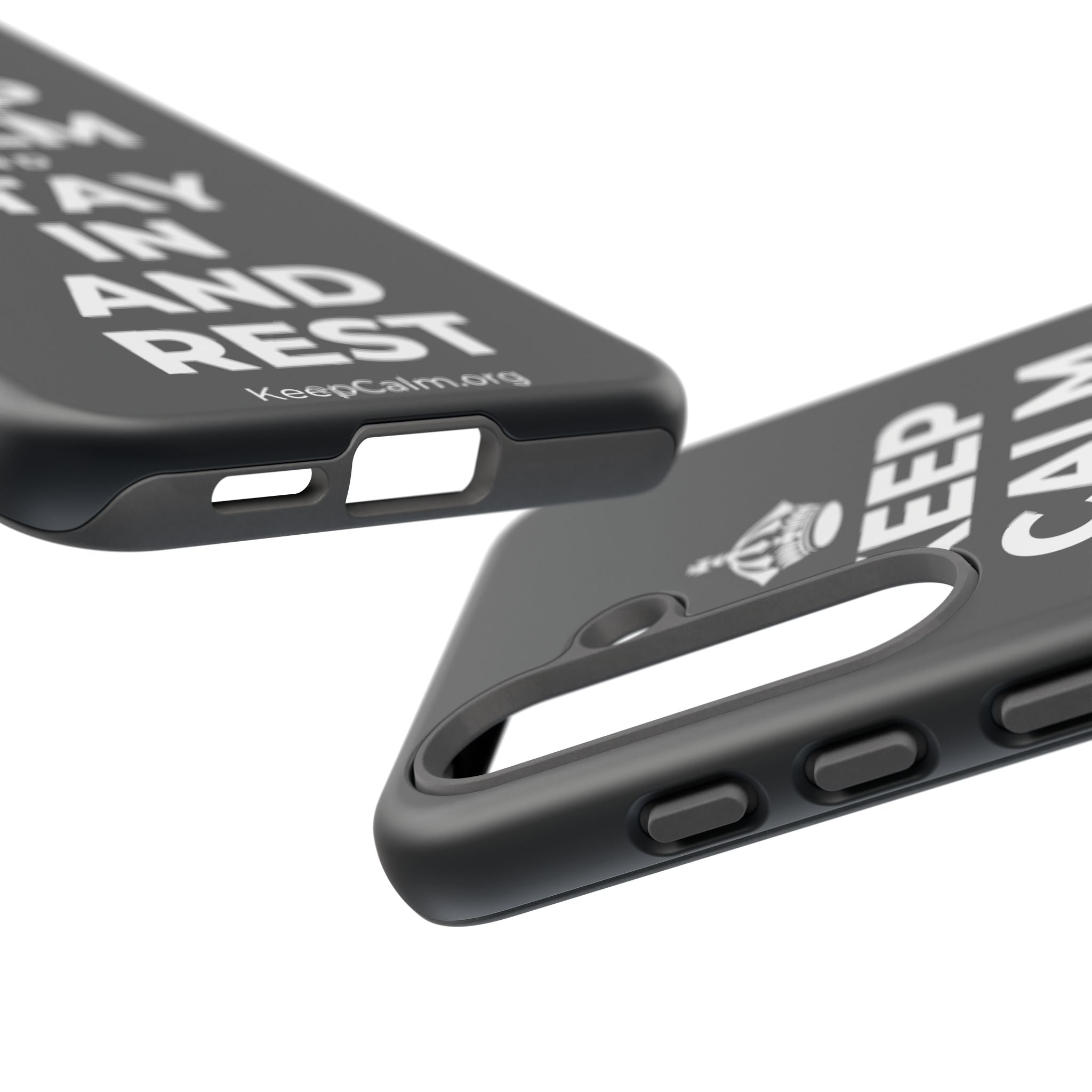 KEEP CALM AND STAY IN AND REST Phone Case (Dark)
