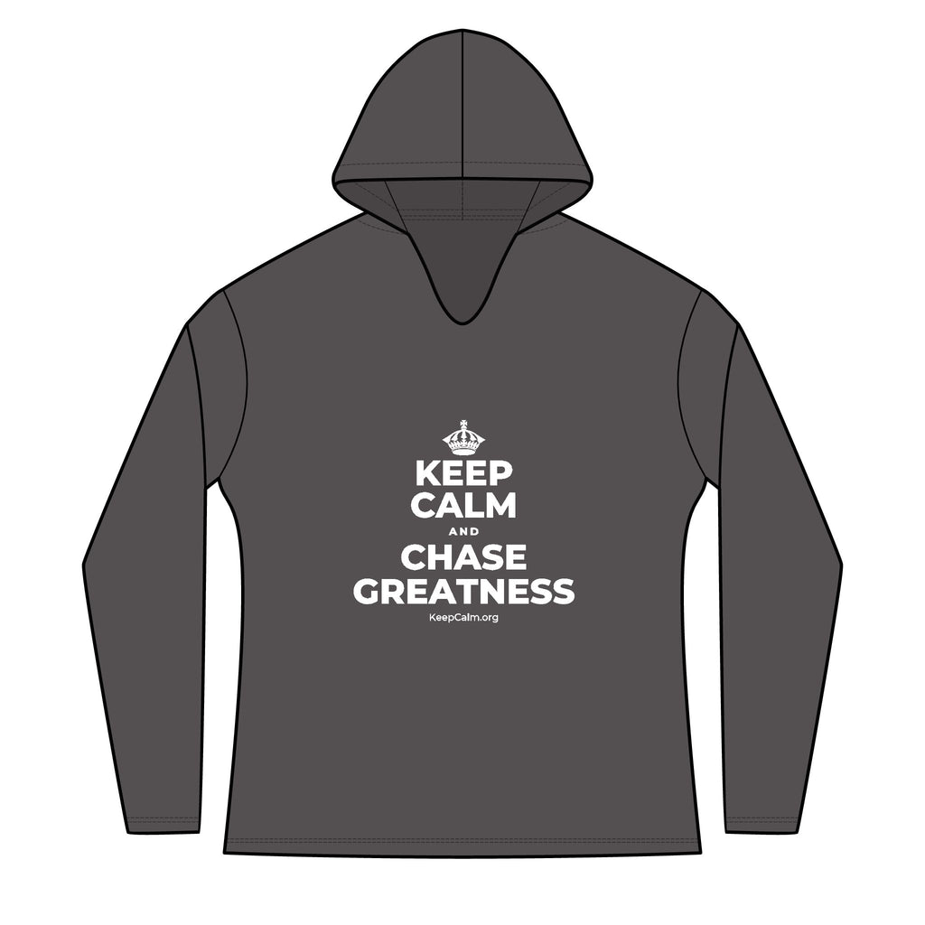 KEEP CALM AND CHASE GREATNESS Women's Long Sleeve Hoodie