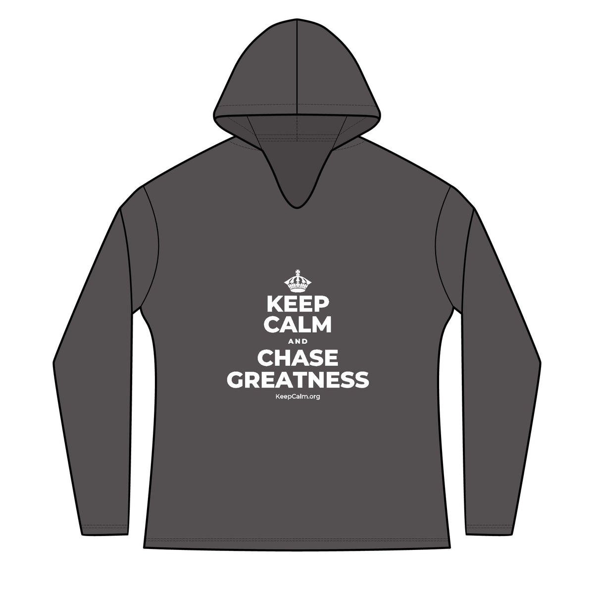 KEEP CALM AND CHASE GREATNESS Women's Long Sleeve Hoodie