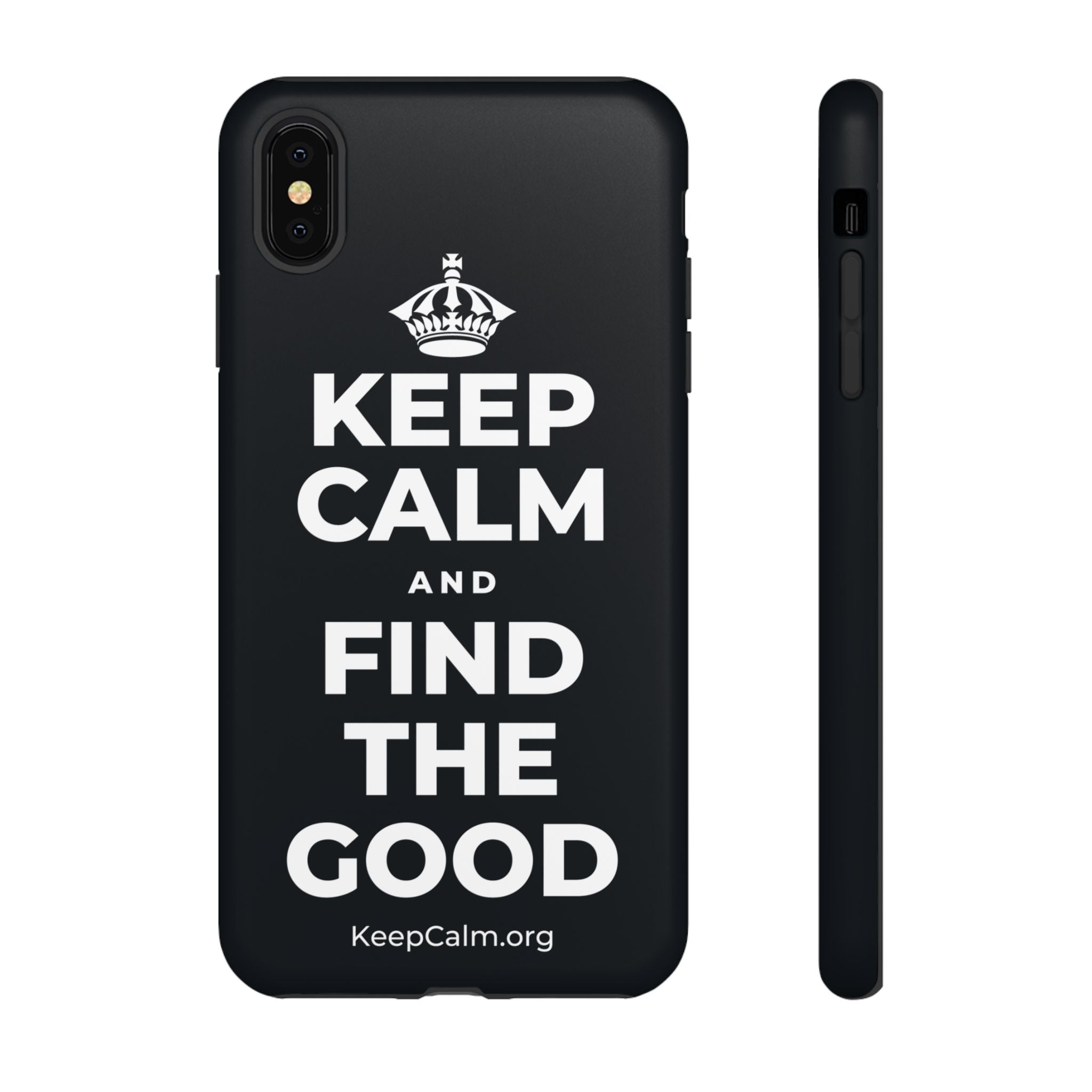 KEEP CALM AND FIND THE GOOD Phone Case (Dark)