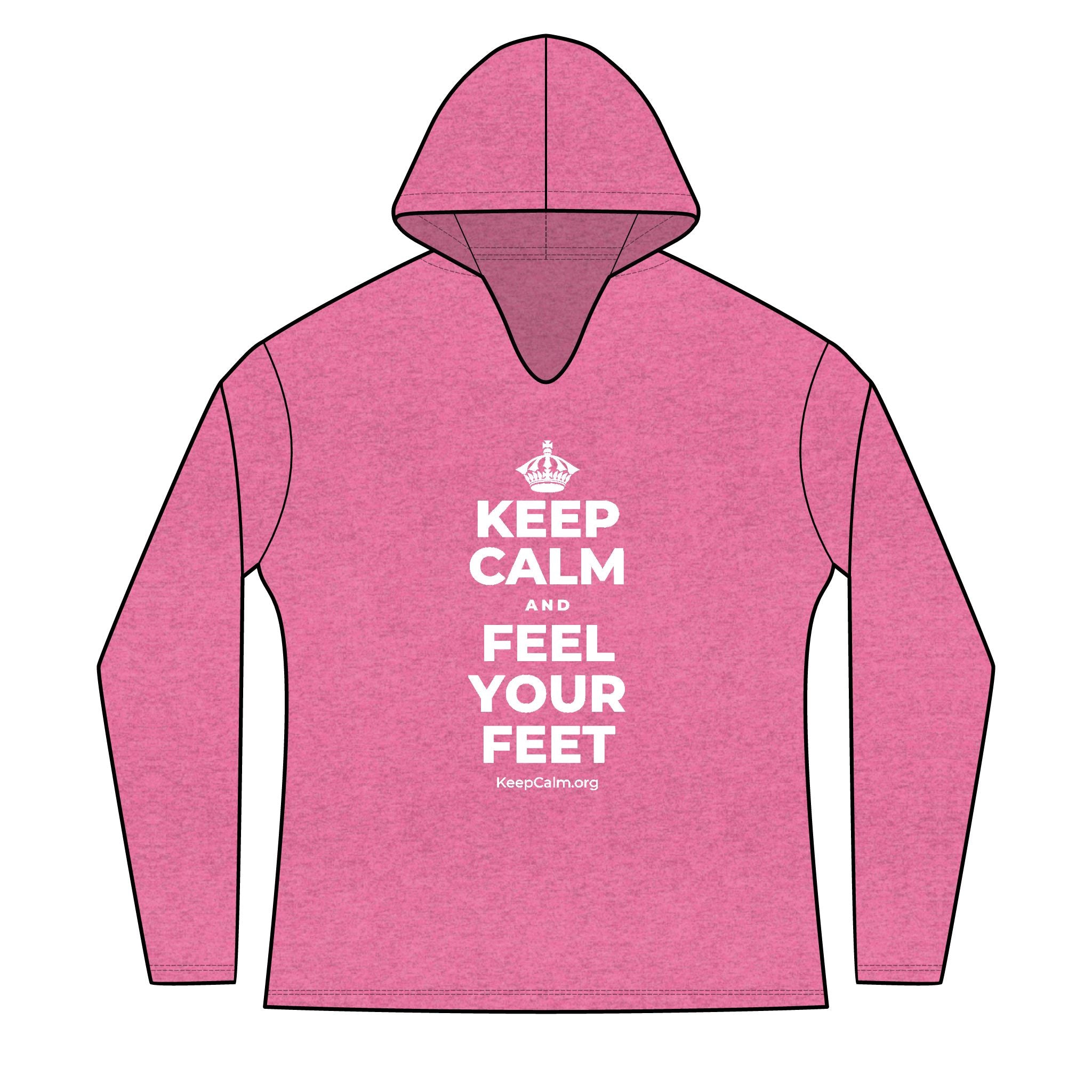 KEEP CALM AND FEEL YOUR FEET Women's Long Sleeve Hoodie