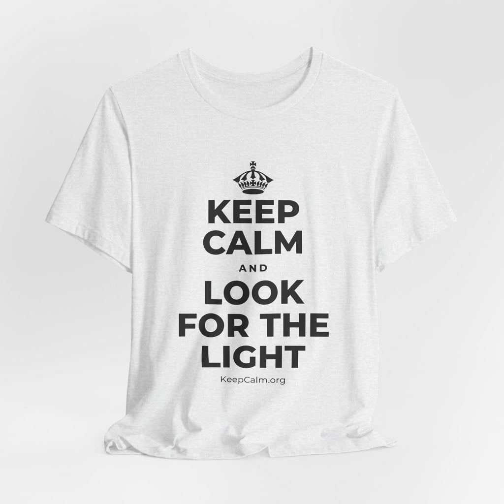 KEEP CALM AND LOOK FOR THE LIGHT T-Shirt (Soft Cream–Heather Mauve)