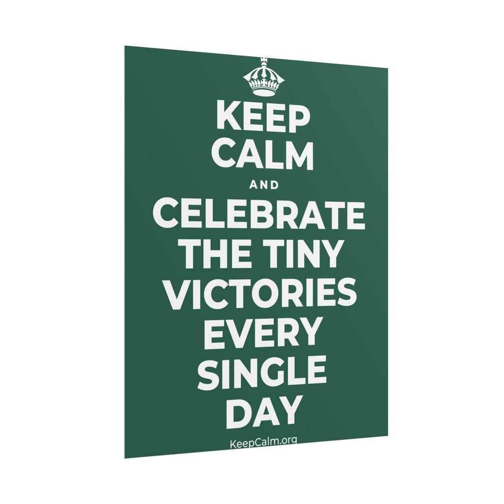 KEEP CALM AND CELEBRATE THE TINY VICTORIES EVERY SINGLE DAY Poster