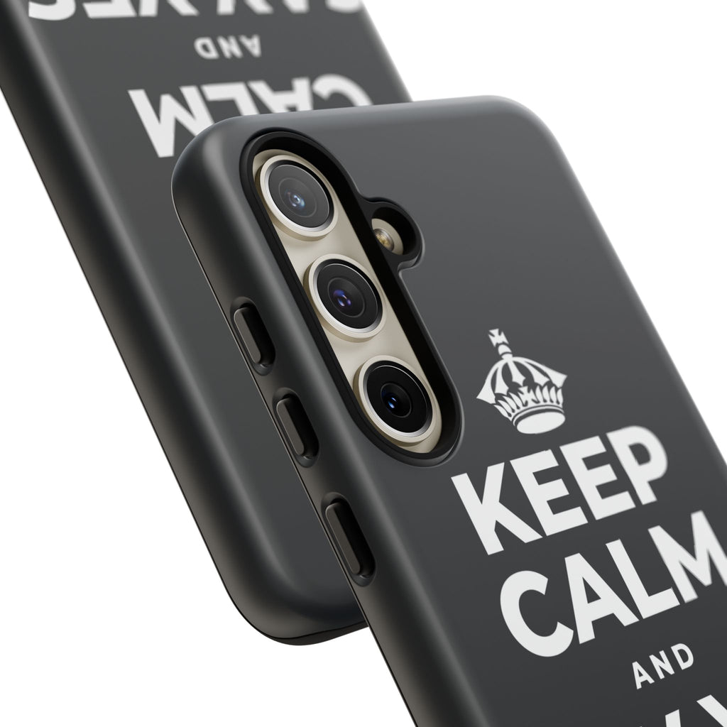 KEEP CALM AND SAY YES TO FUN Phone Case (Dark)