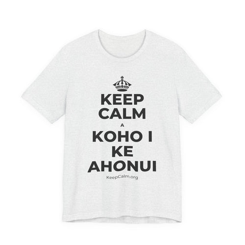KEEP CALM A KOHO I KE AHONUI T-Shirt (Soft Cream–Heather Mauve)