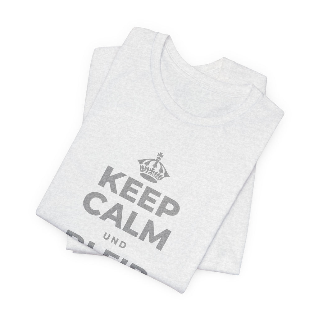KEEP CALM UND BLEIB DRINNEN WARM T-Shirt (Soft Cream–Heather Mauve)