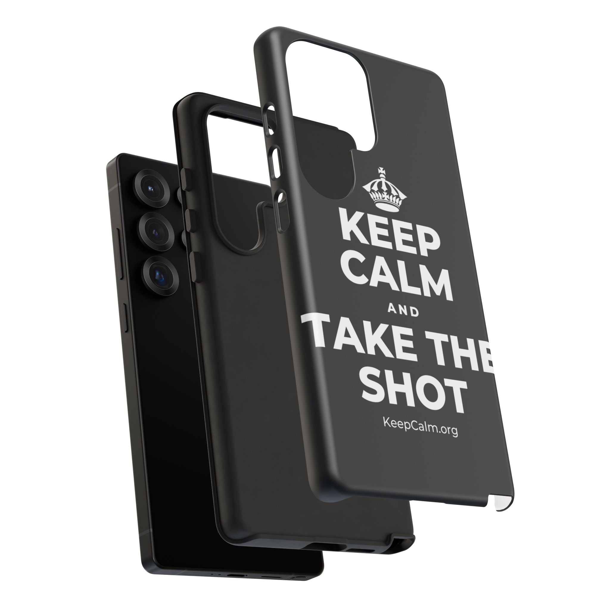 KEEP CALM AND TAKE THE SHOT Phone Case (Dark)