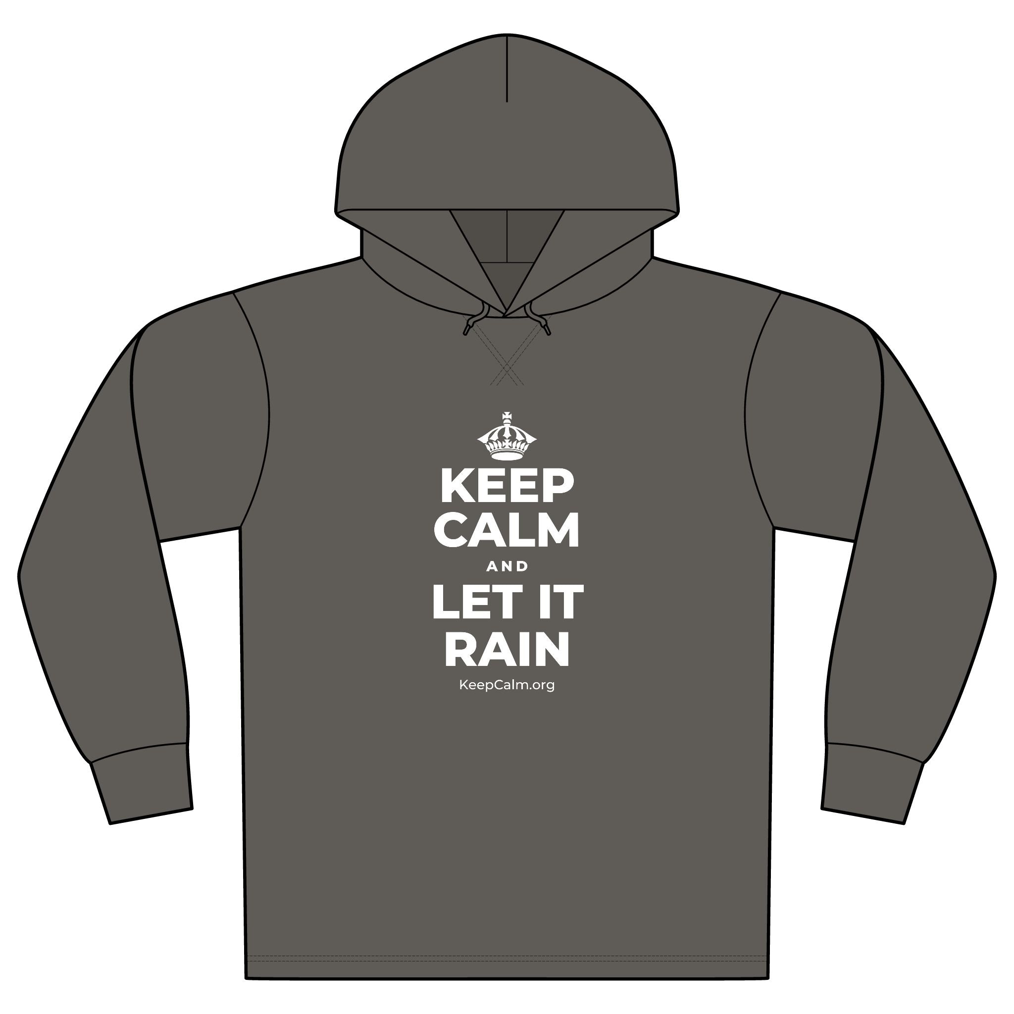KEEP CALM AND LET IT RAIN Organic Hoodie Tee