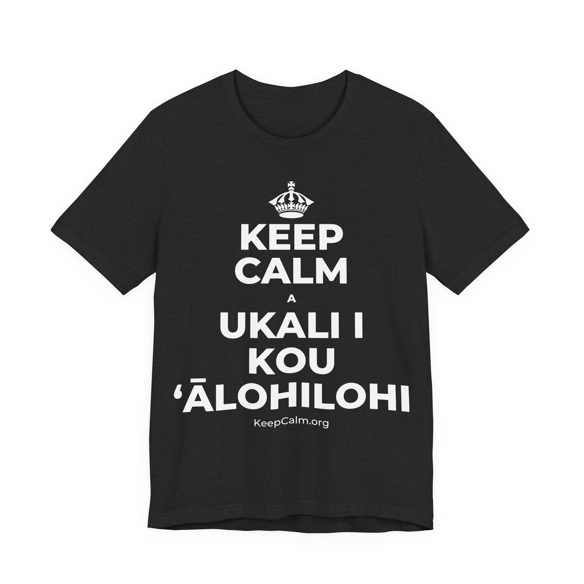 KEEP CALM A UKALI I KOU ʻĀLOHILOHI T-Shirt (Soft Cream–Heather Mauve)