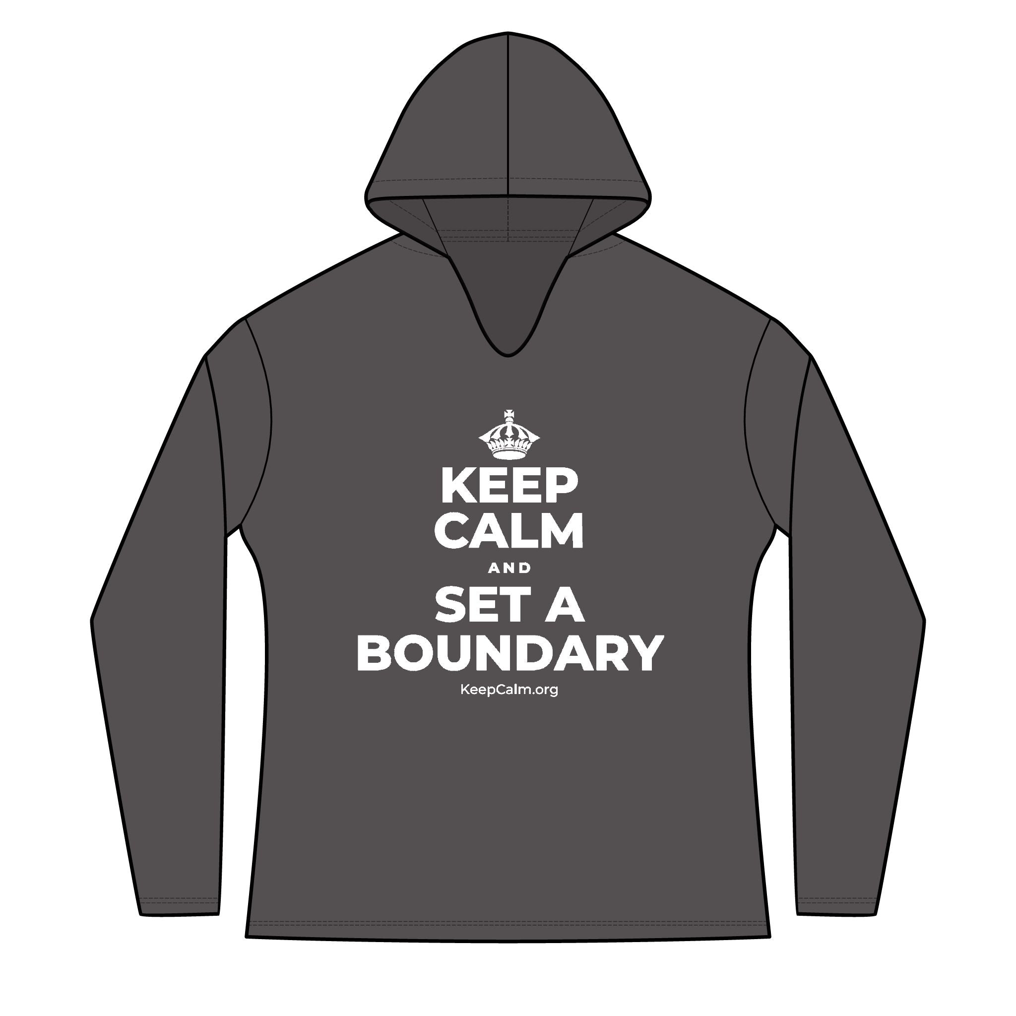 KEEP CALM AND SET A BOUNDARY Women's Long Sleeve Hoodie