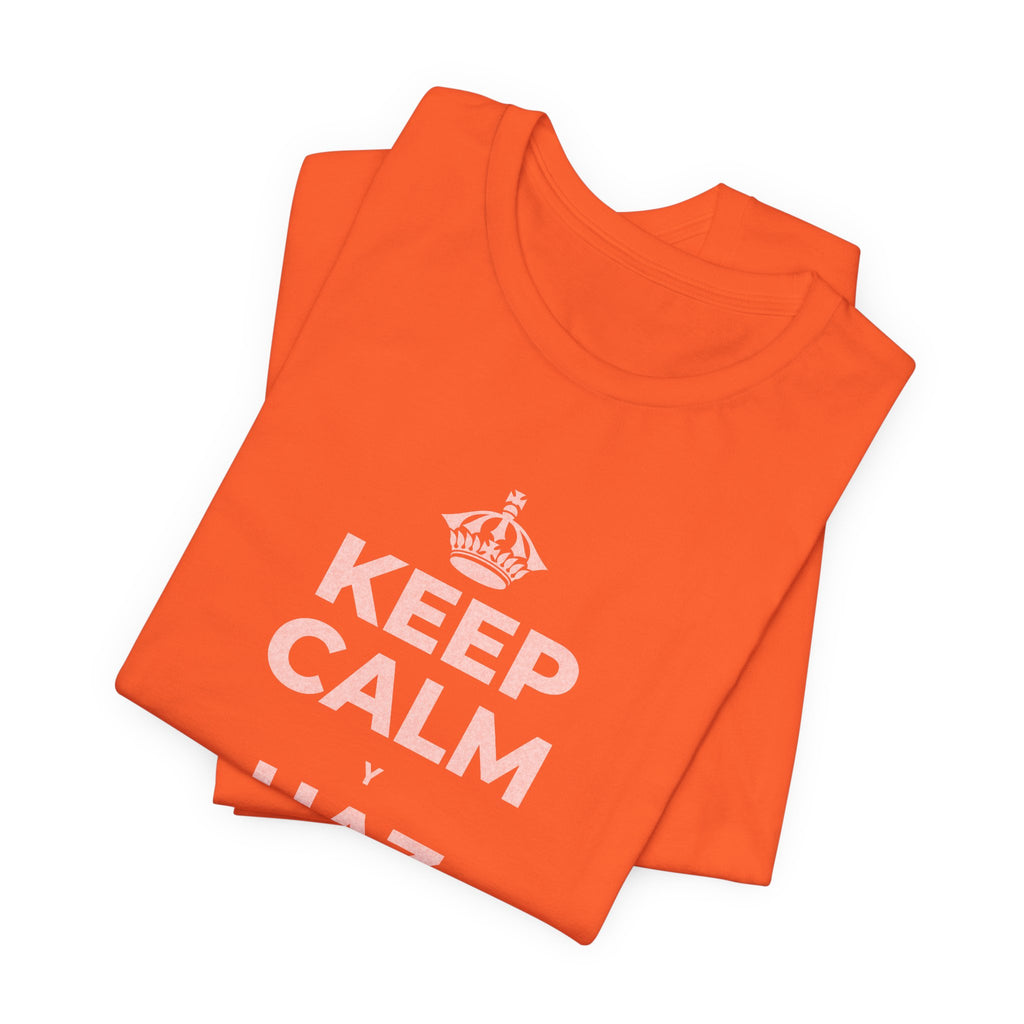 KEEP CALM Y HAZ COSAS DIFÍCILES T-Shirt (Baby Blue–Silver)