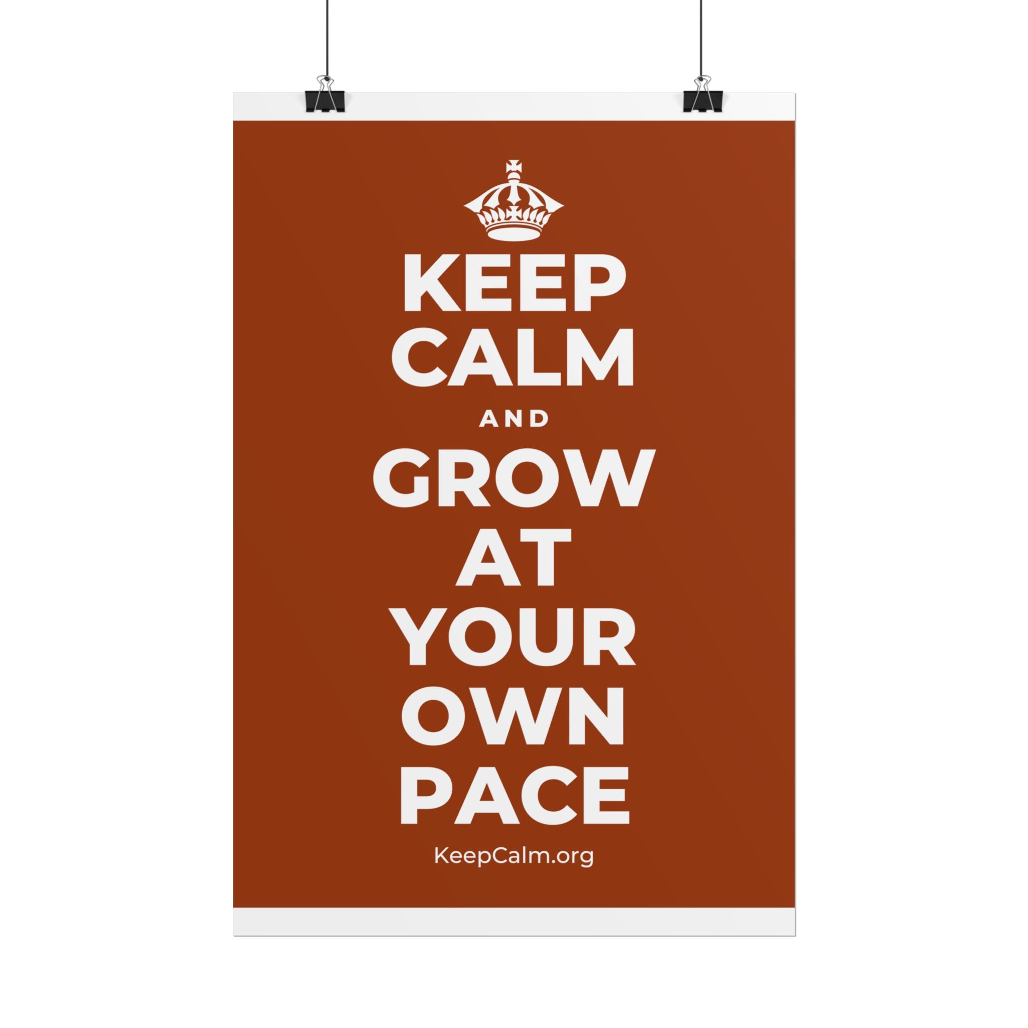 KEEP CALM AND GROW AT YOUR OWN PACE Poster