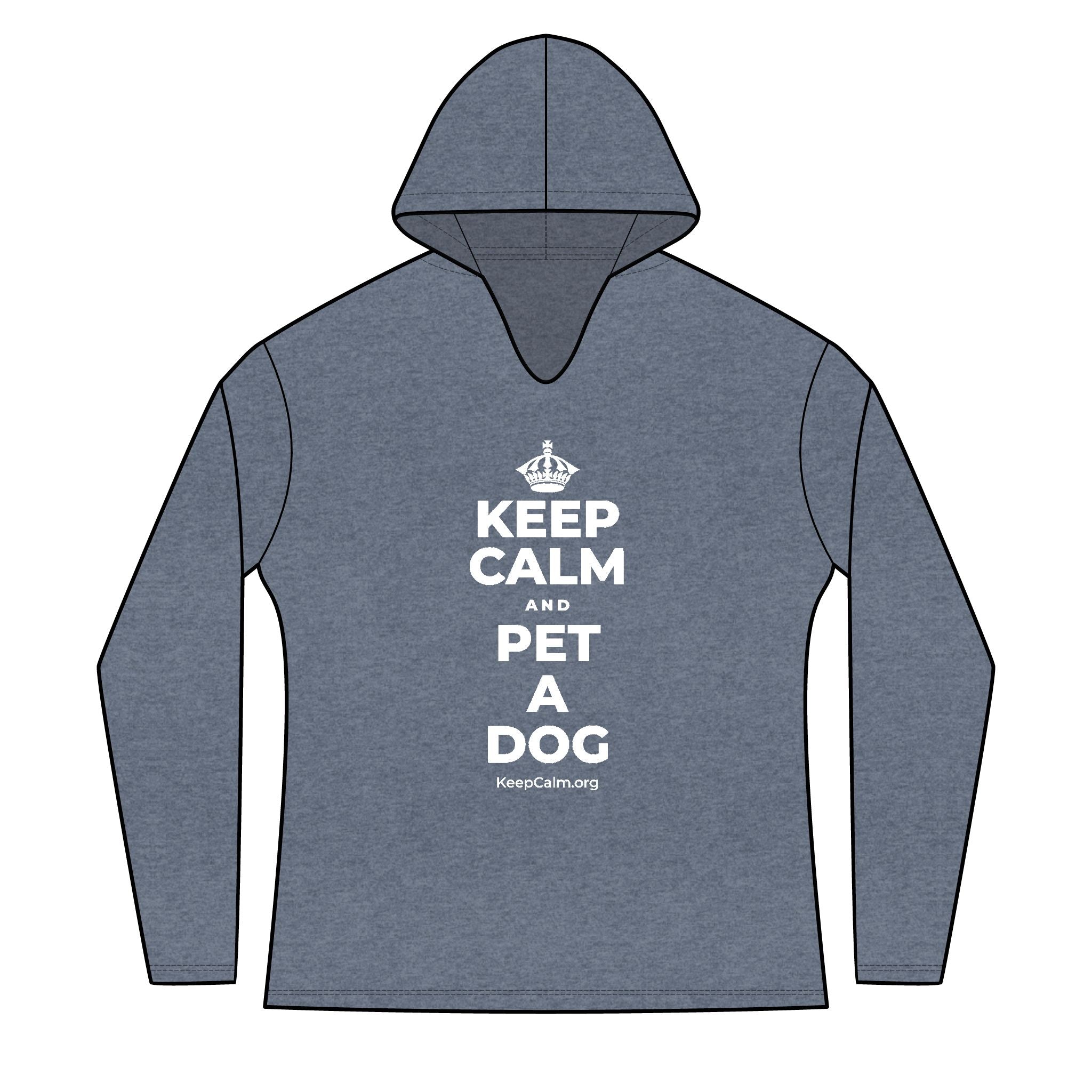 KEEP CALM AND PET A DOG Women's Long Sleeve Hoodie