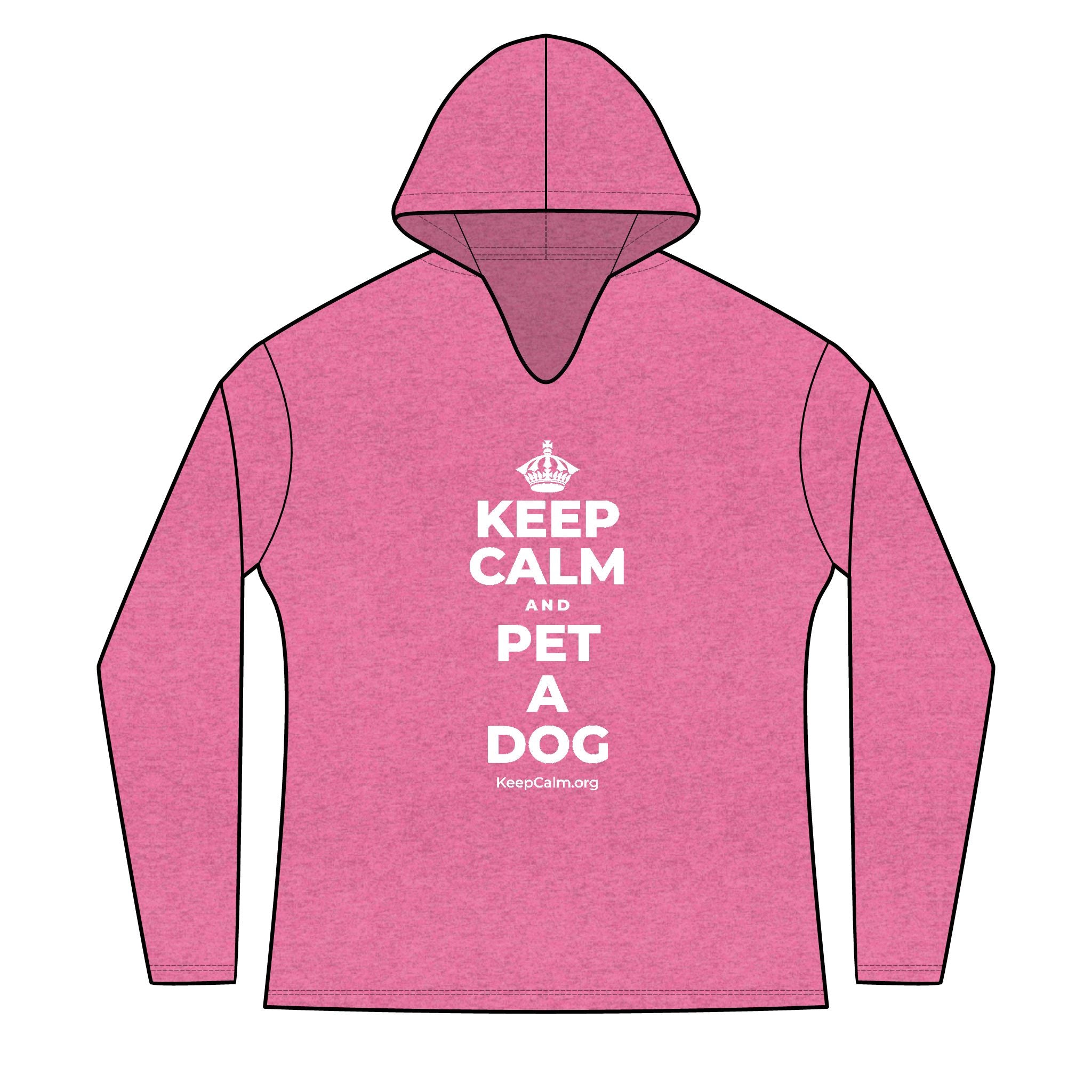 KEEP CALM AND PET A DOG Women's Long Sleeve Hoodie