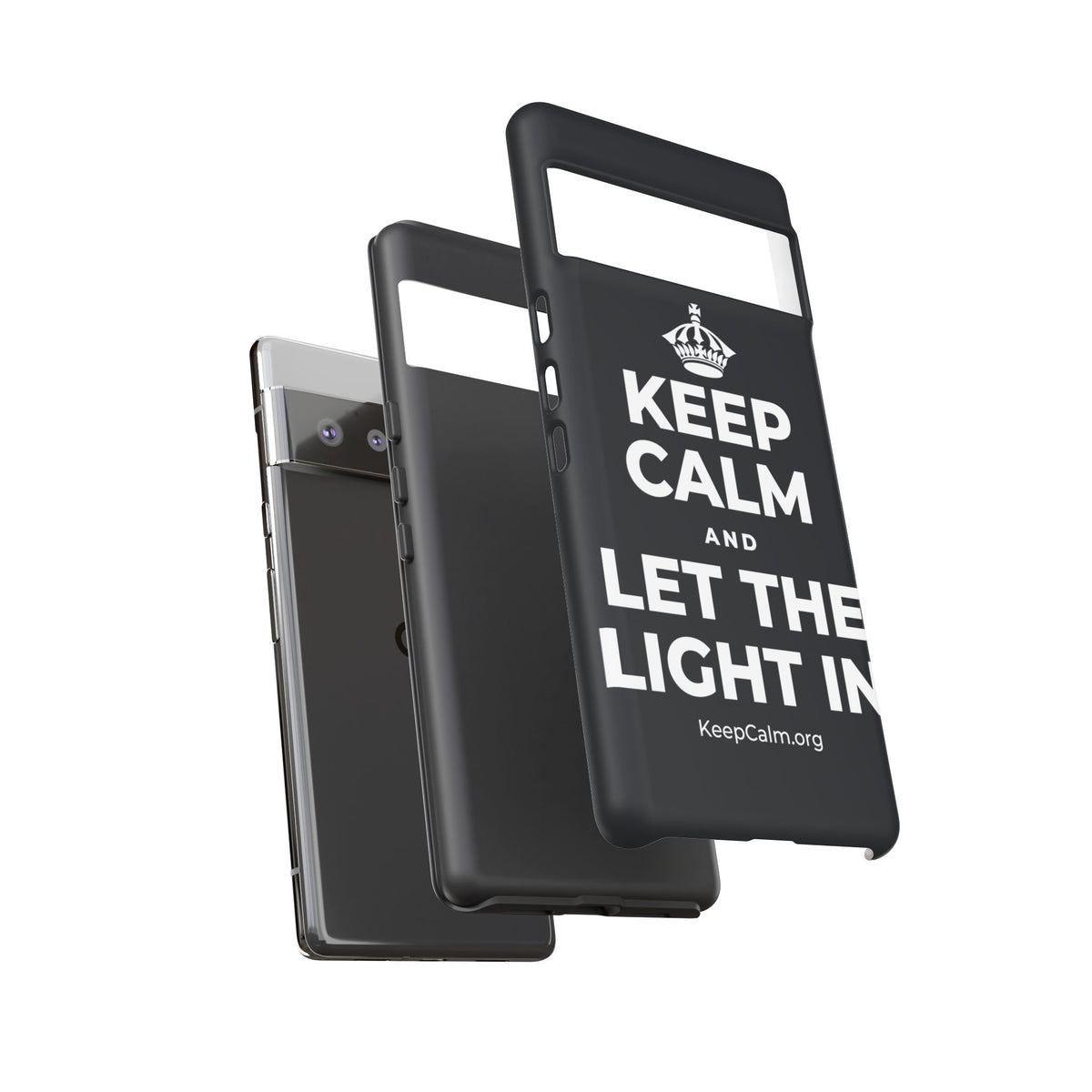 KEEP CALM AND LET THE LIGHT IN Phone Case (Dark)