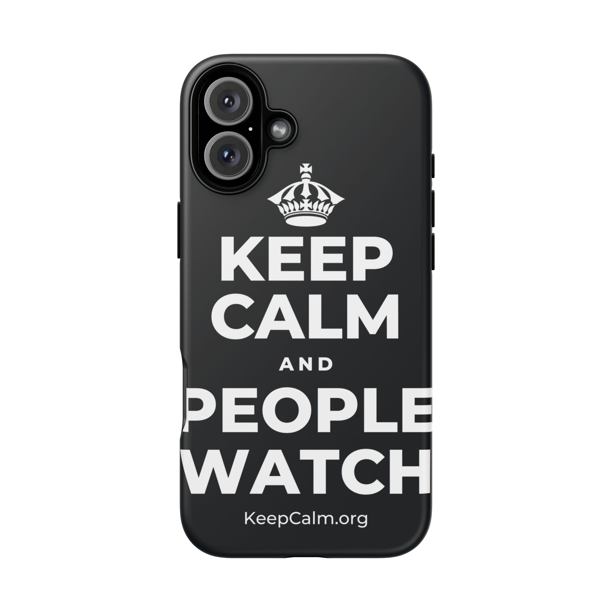 KEEP CALM AND PEOPLE WATCH Phone Case (Dark)