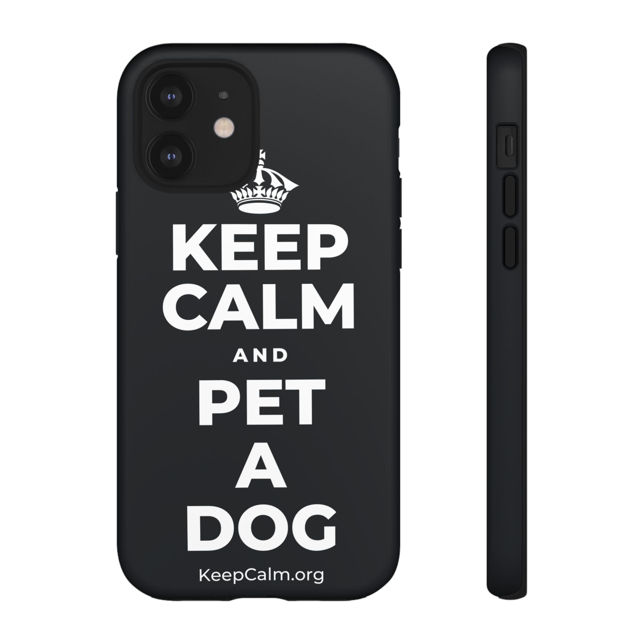 KEEP CALM AND PET A DOG Phone Case (Dark)