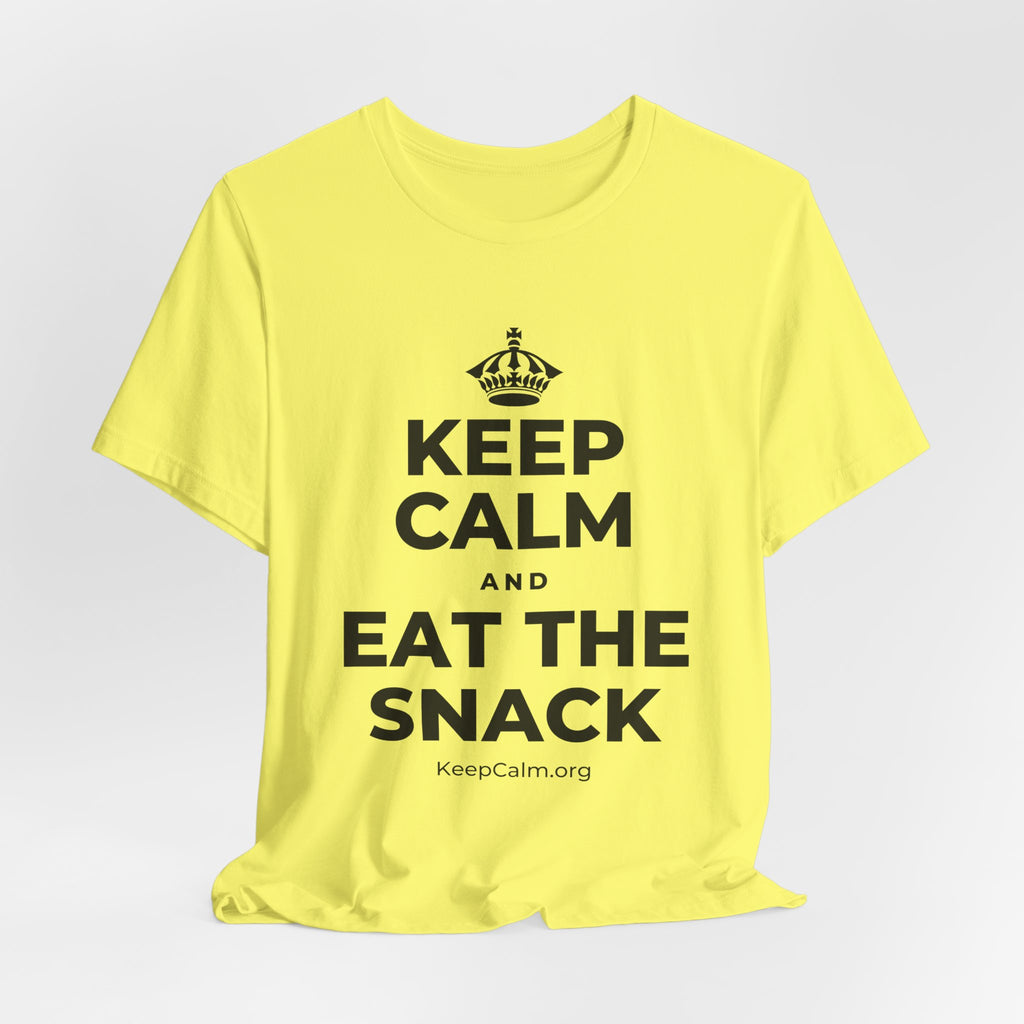 KEEP CALM AND EAT THE SNACK T-Shirt (Soft Cream–Heather Mauve)