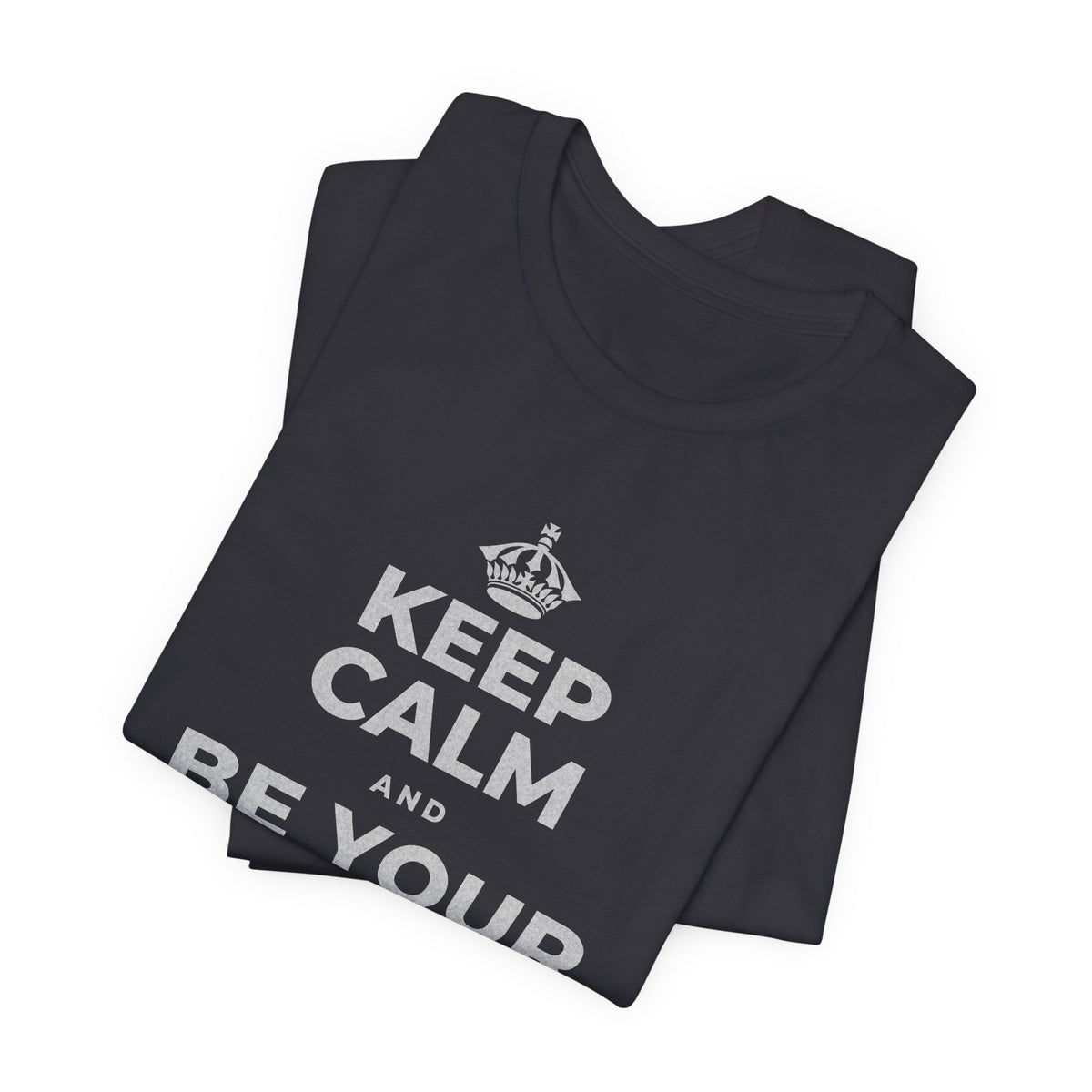 KEEP CALM AND BE YOUR OWN VALENTINE T-Shirt (Baby Blue–Silver)
