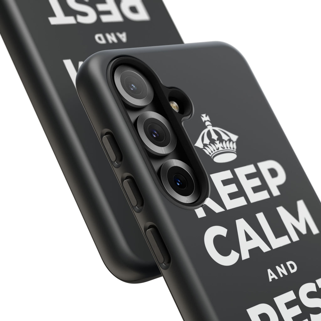 KEEP CALM AND REST YOUR EYES Phone Case (Dark)