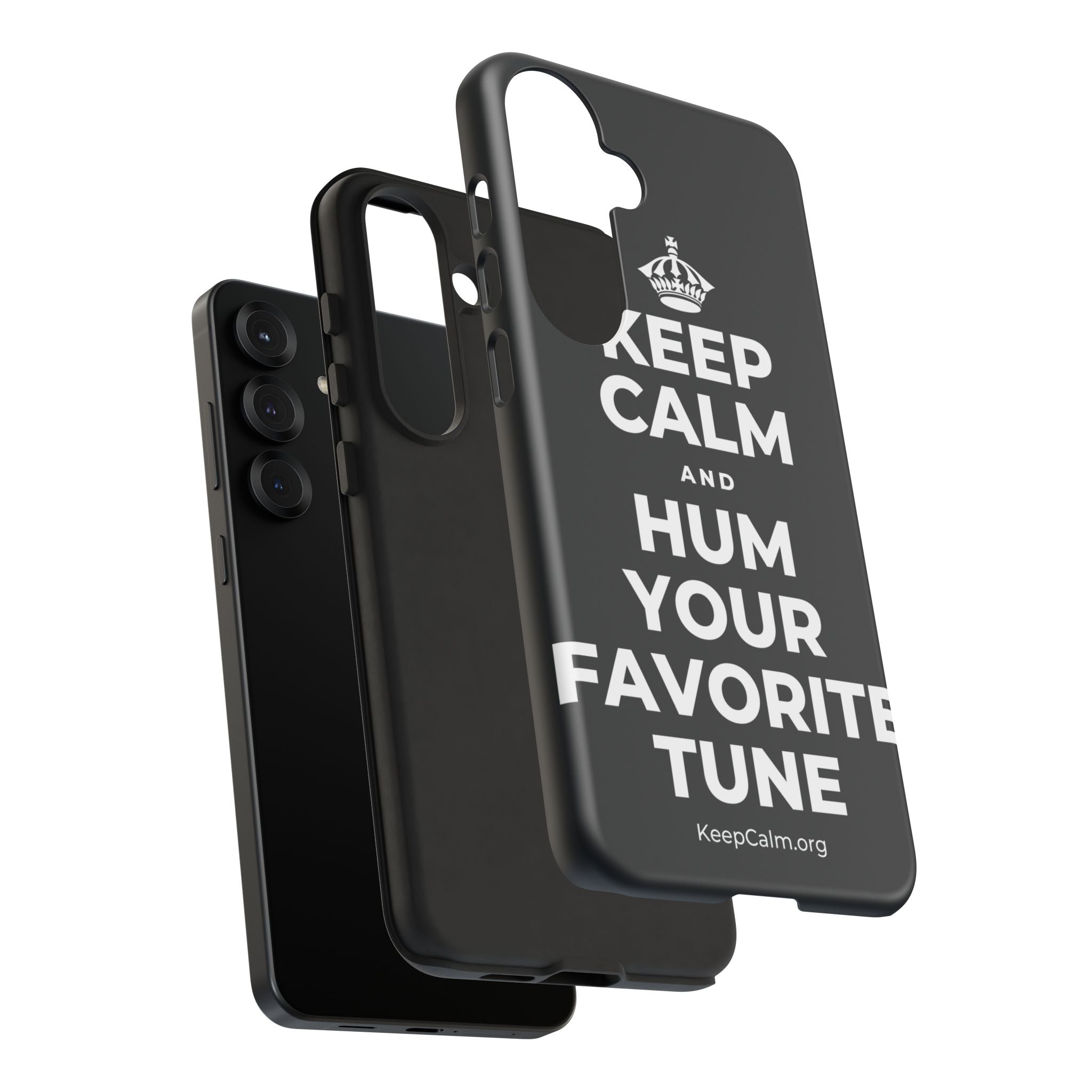 KEEP CALM AND HUM YOUR FAVORITE TUNE Phone Case (Dark)