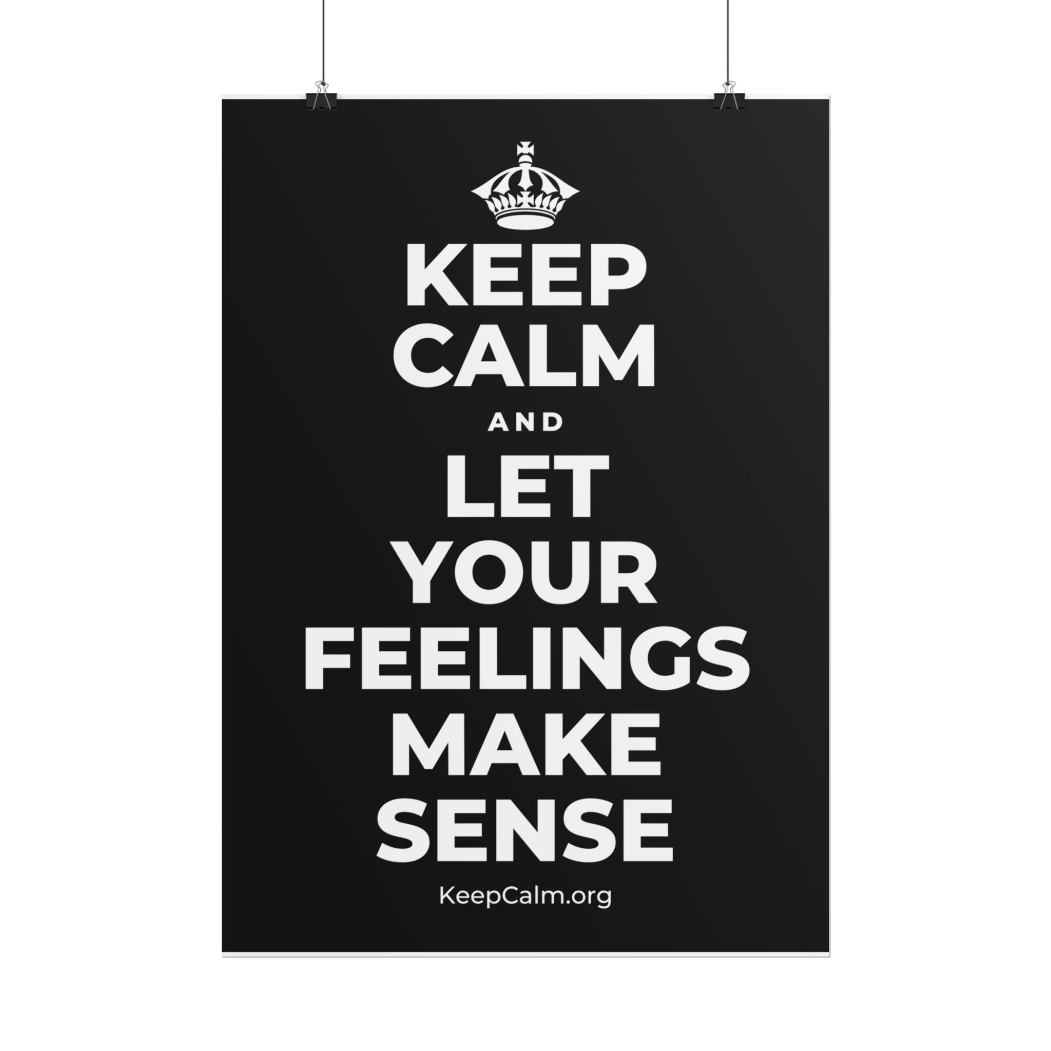 KEEP CALM AND LET YOUR FEELINGS MAKE SENSE Poster