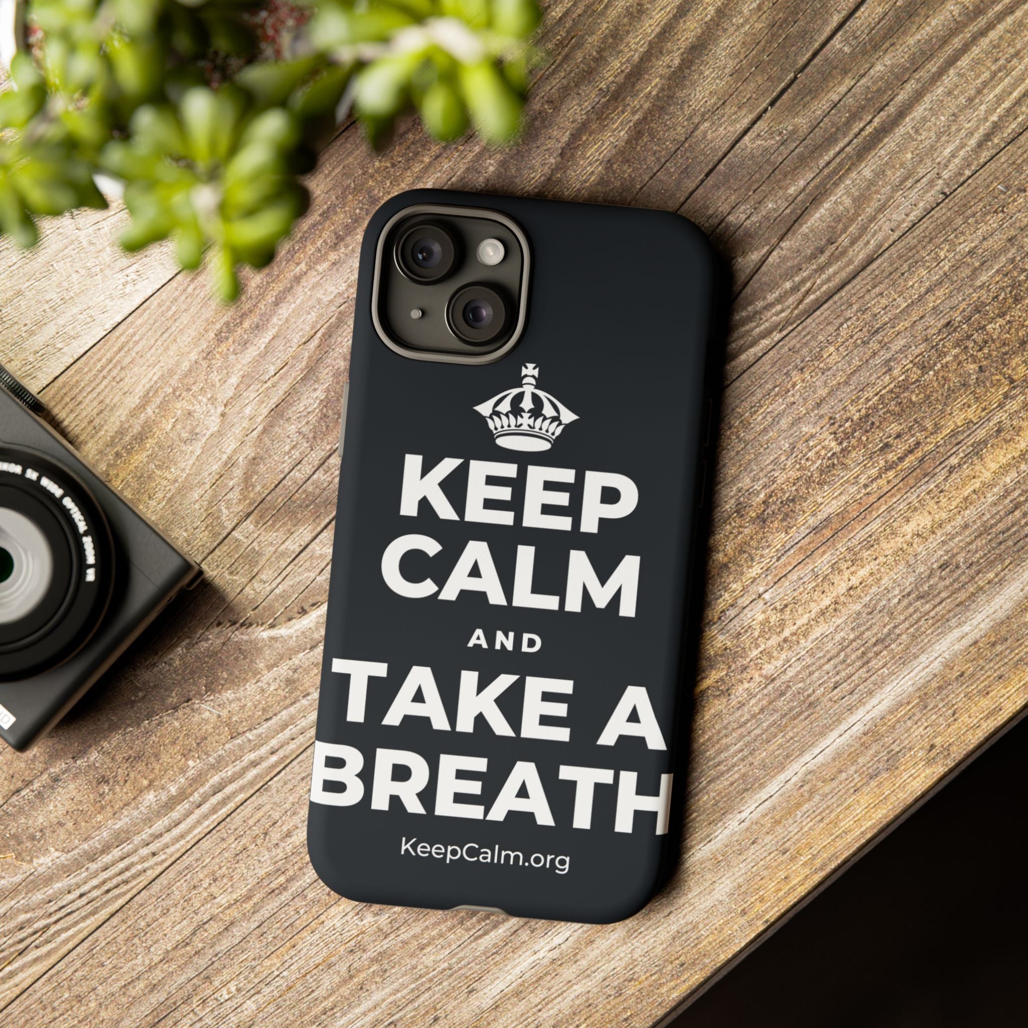 KEEP CALM AND TAKE A BREATH Phone Case (Dark)