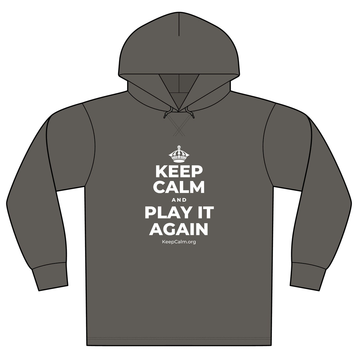 KEEP CALM AND PLAY IT AGAIN Organic Hoodie Tee