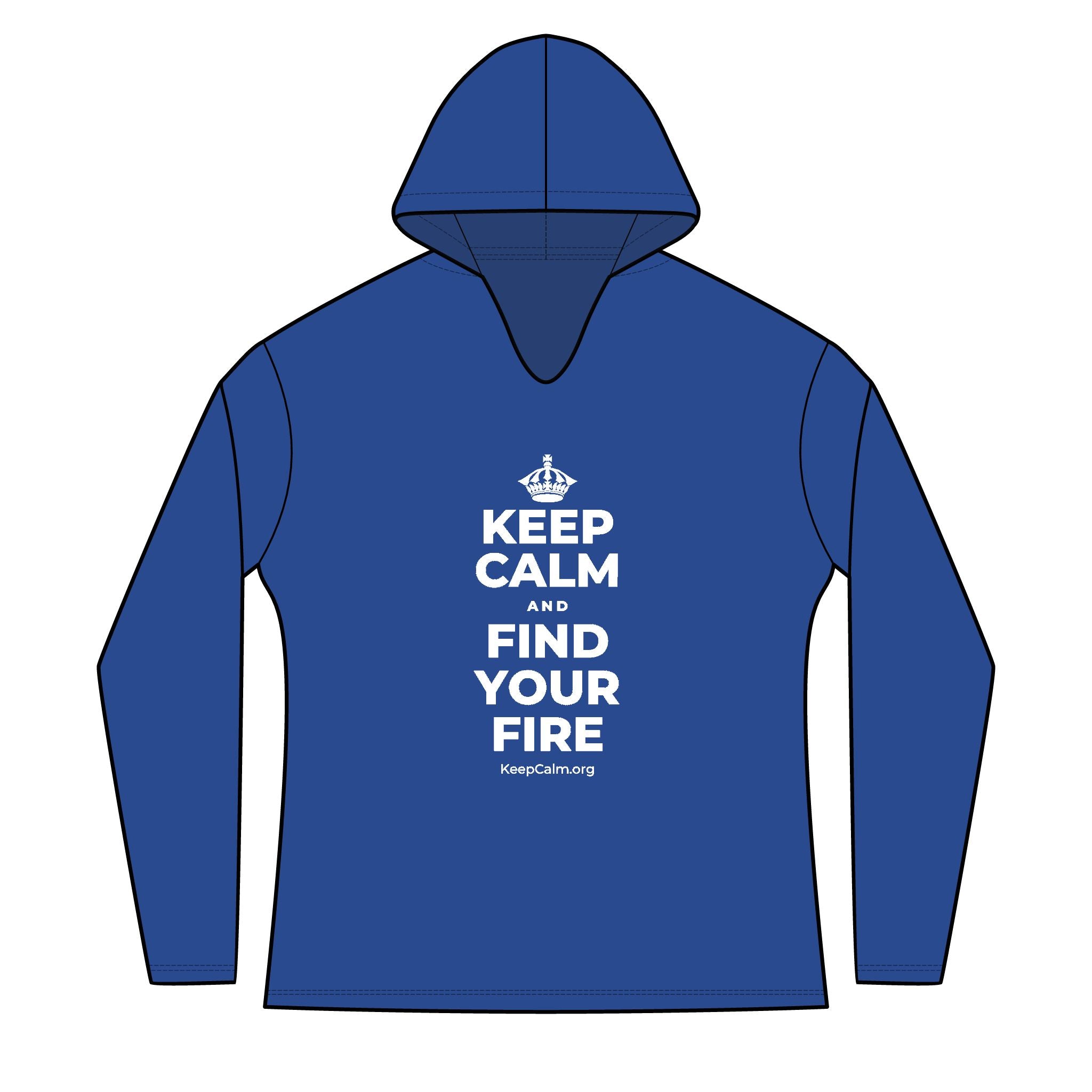 KEEP CALM AND FIND YOUR FIRE Women's Long Sleeve Hoodie