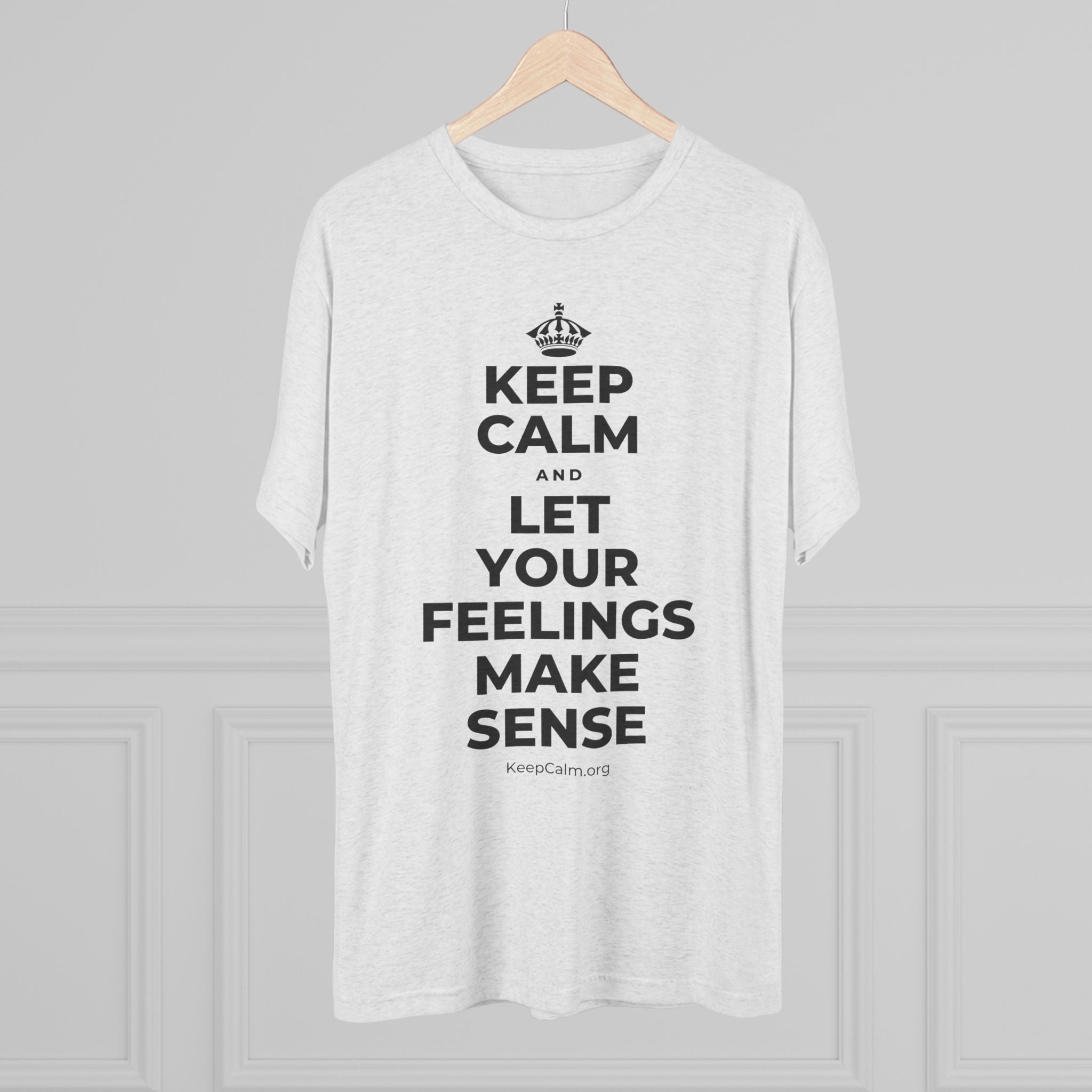 KEEP CALM AND LET YOUR FEELINGS MAKE SENSE Tri-Blend Tee
