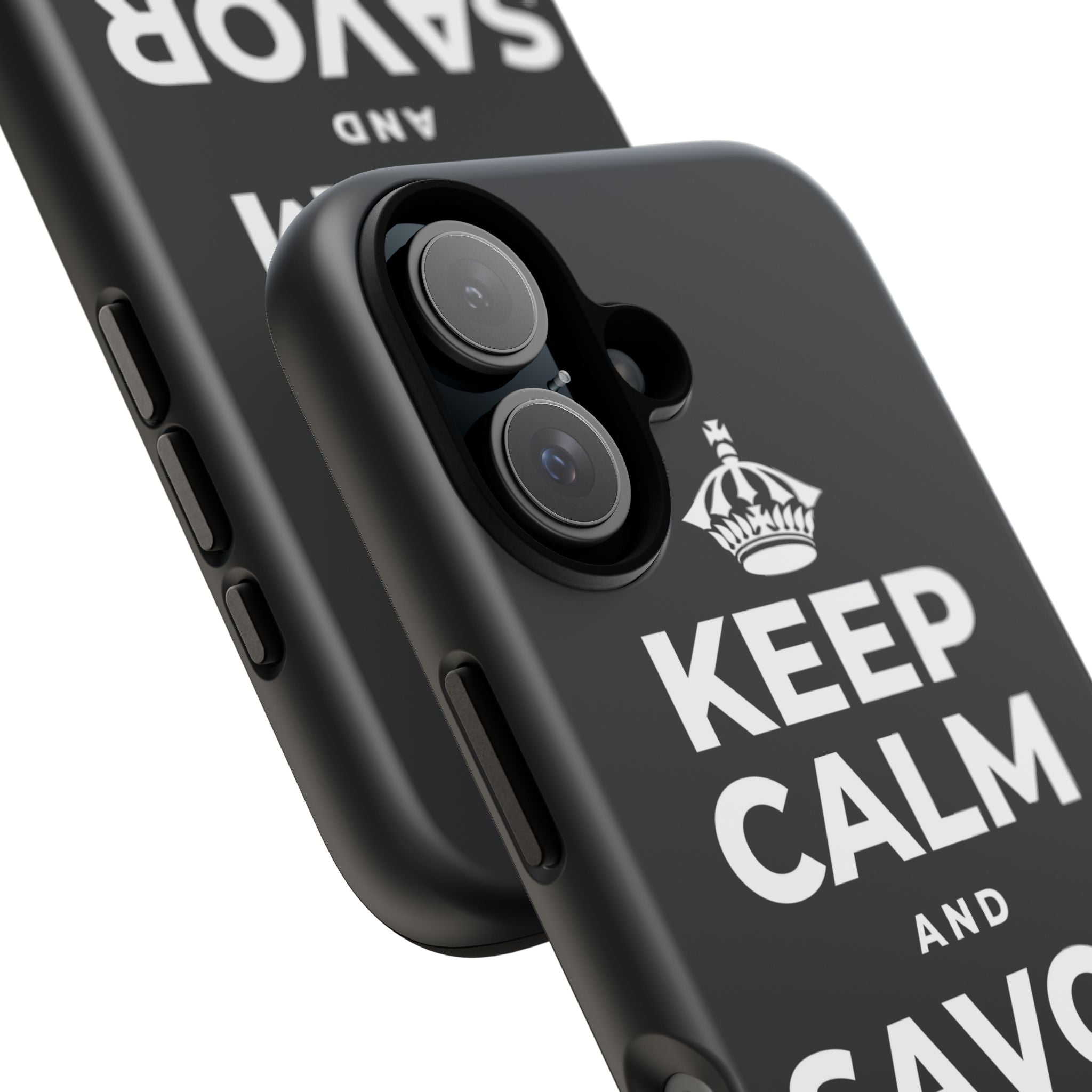 KEEP CALM AND SAVOR THIS MOMENT Phone Case (Dark)