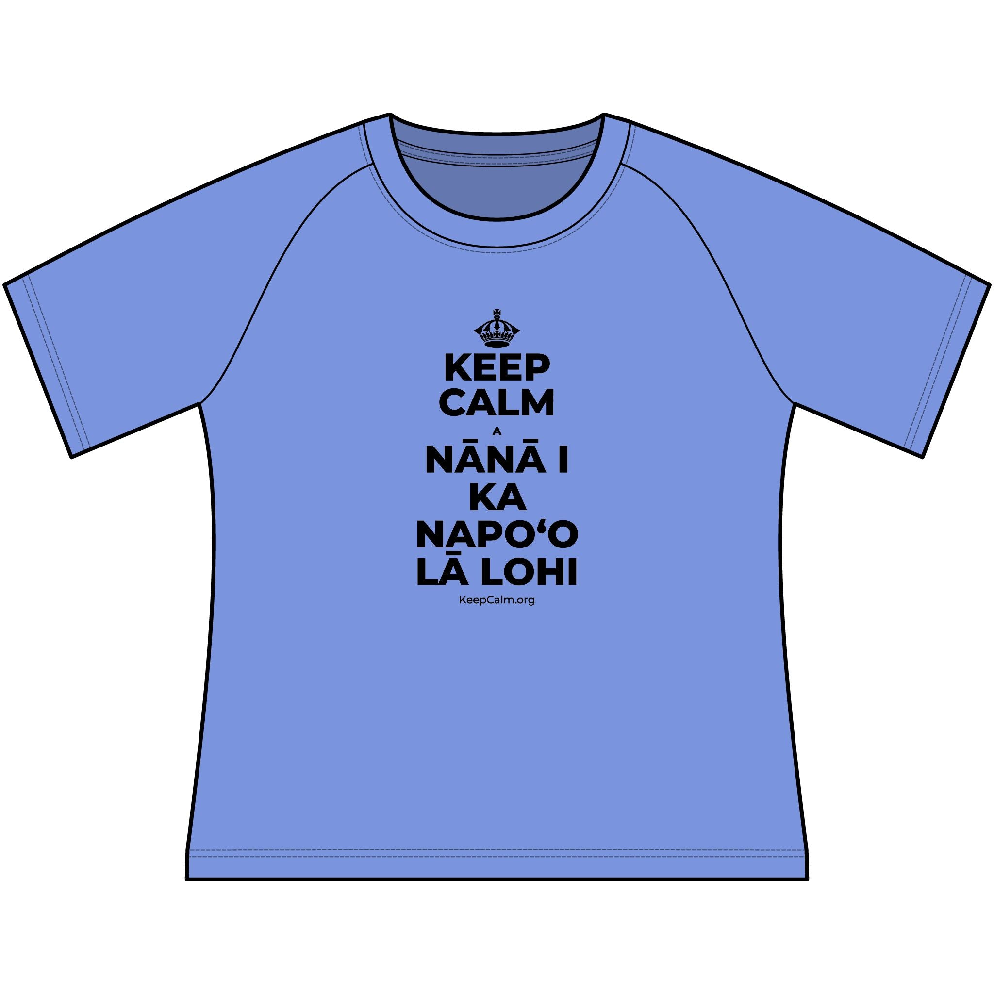 KEEP CALM A NĀNĀ I KA NAPOʻO LĀ LOHI Women's Raglan Tee