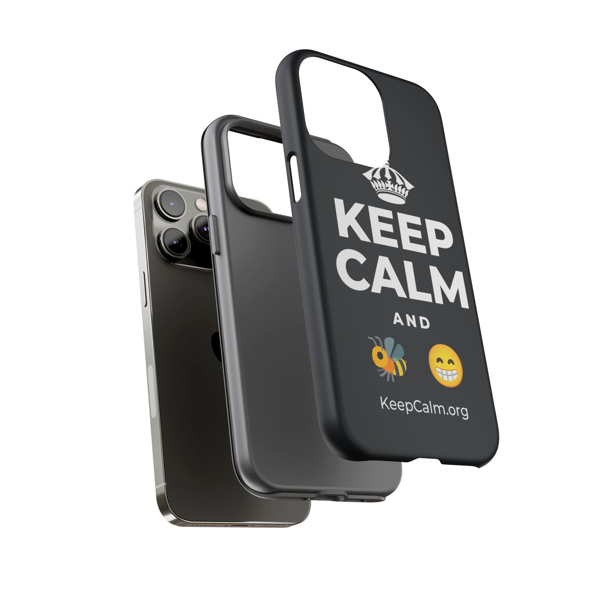 KEEP CALM AND BEE HAPPY Phone Case (Dark)