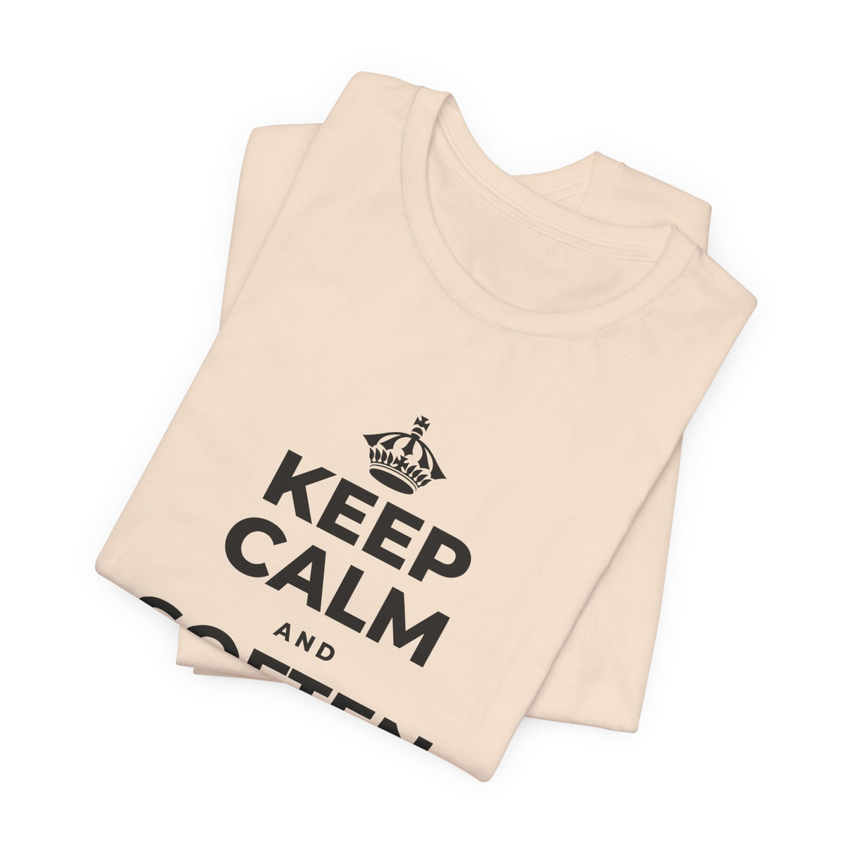 KEEP CALM AND SOFTEN THE INNER VOICE T-Shirt (Soft Cream–Heather Mauve)