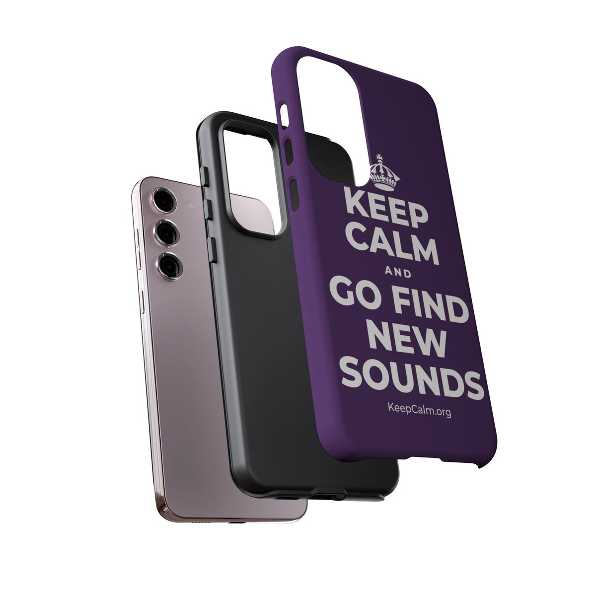 KEEP CALM AND GO FIND NEW SOUNDS Phone Case
