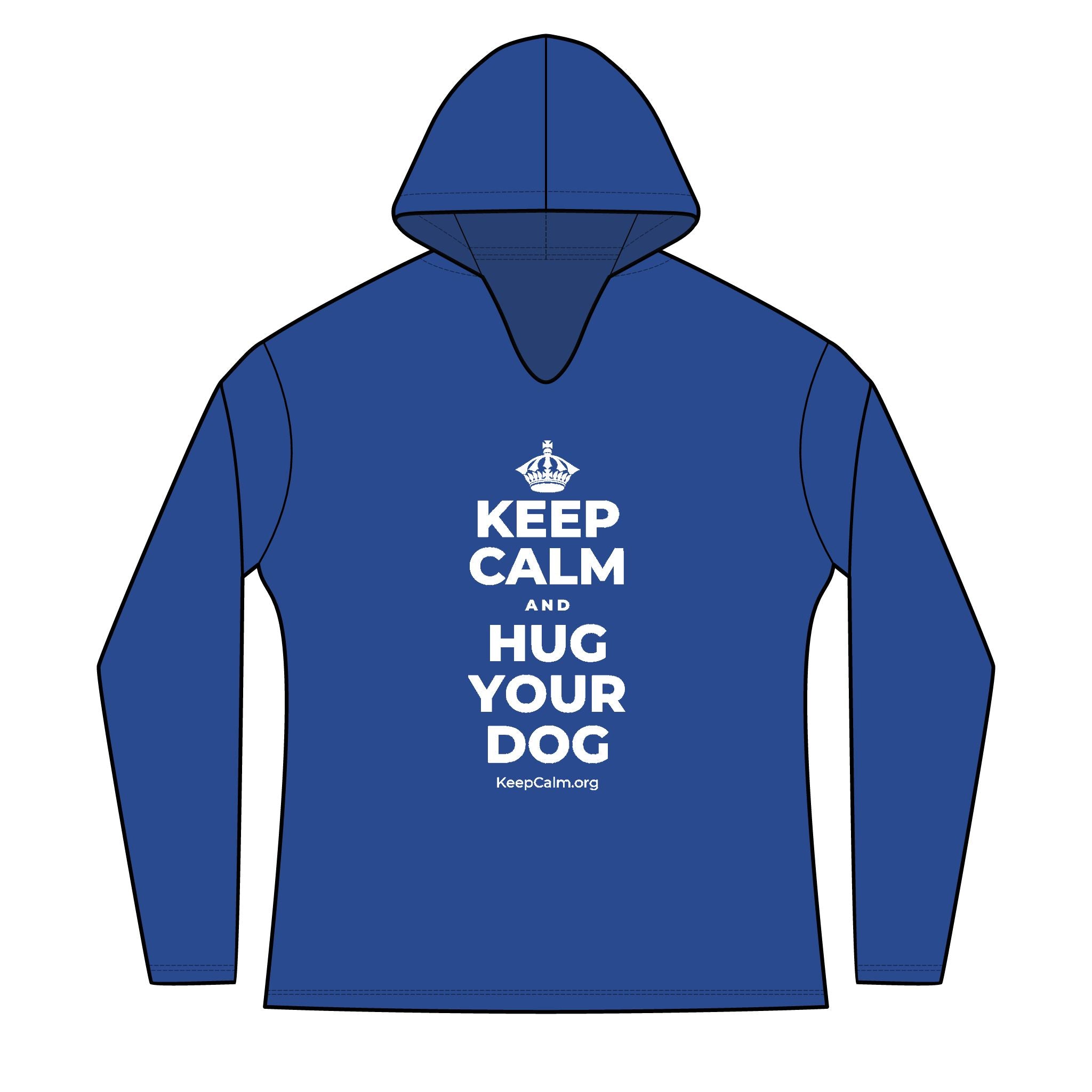 KEEP CALM AND HUG YOUR DOG Women's Long Sleeve Hoodie