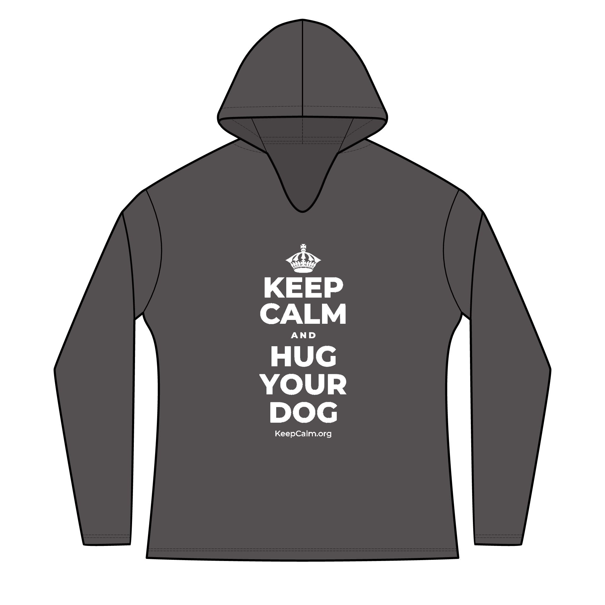 KEEP CALM AND HUG YOUR DOG Women's Long Sleeve Hoodie