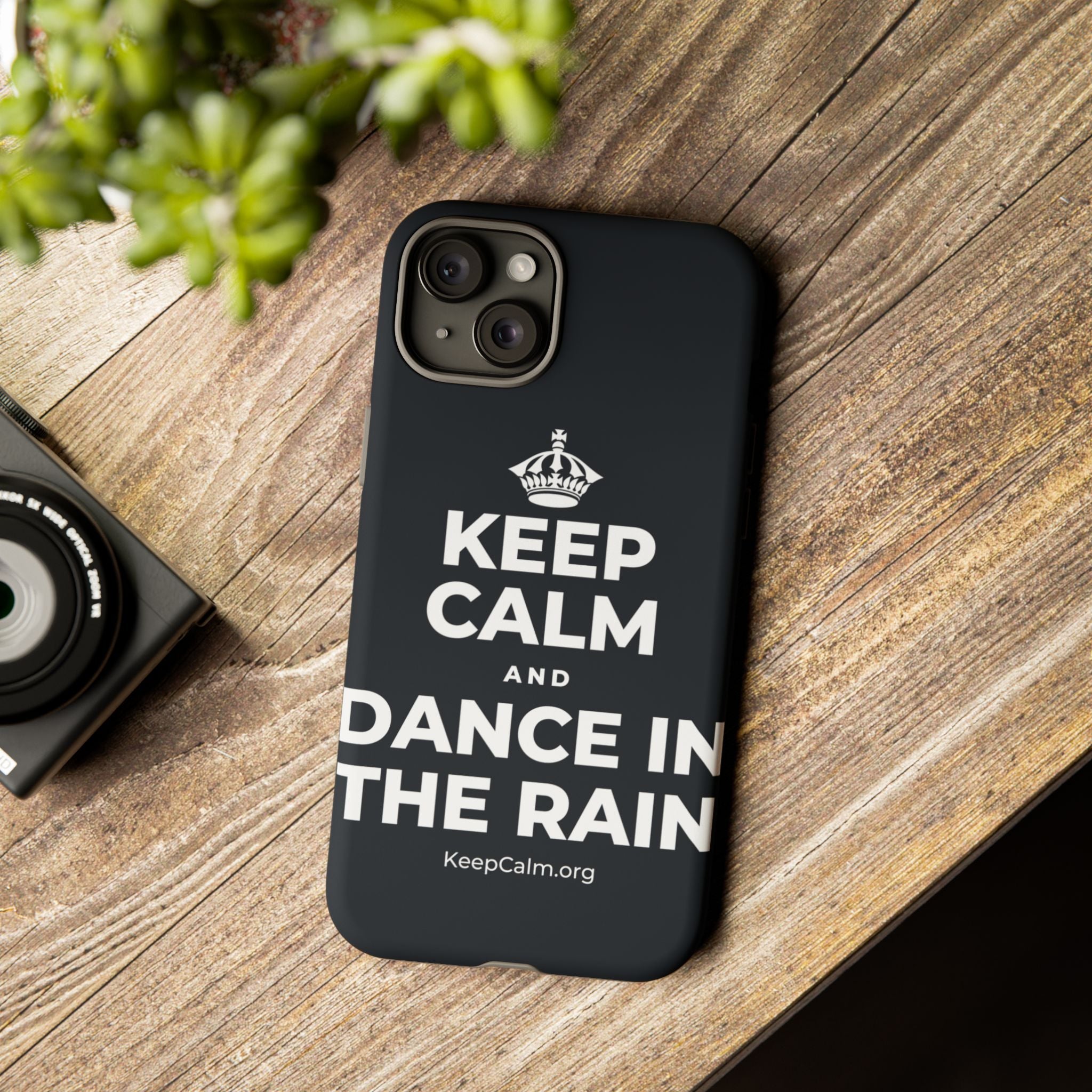 KEEP CALM AND DANCE IN THE RAIN Phone Case (Dark)
